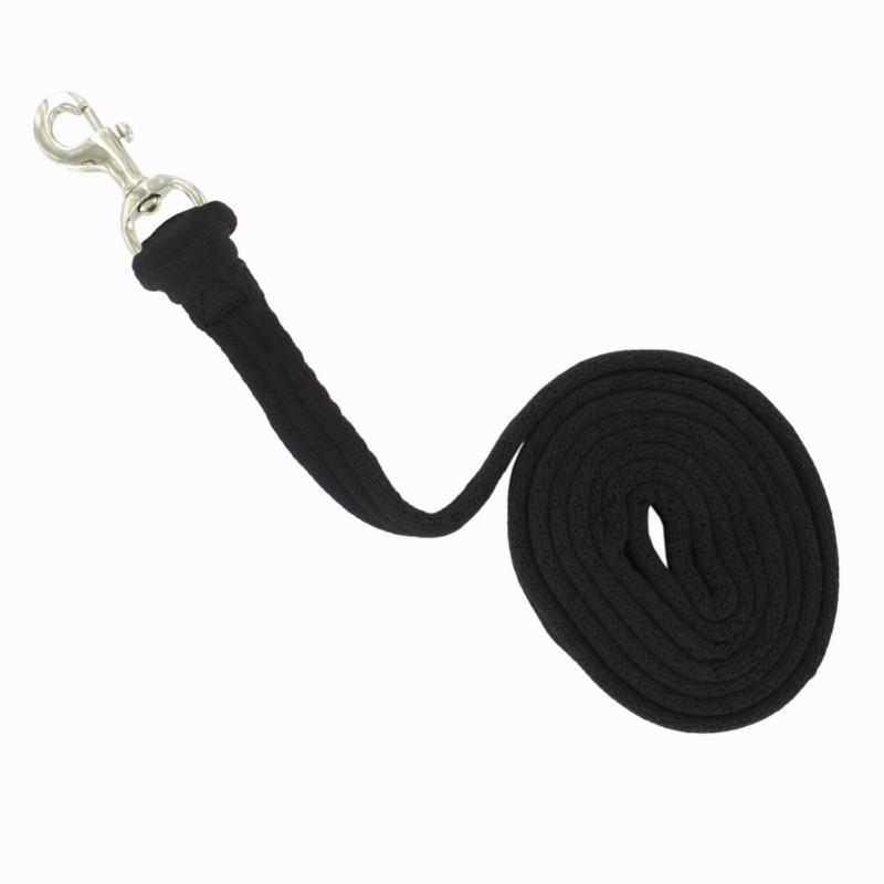 Longe équitation cheval et poney SOUPLE noire - 1,9 m Longe équitation cheval et poney SOUPLE noire - 1,9 m