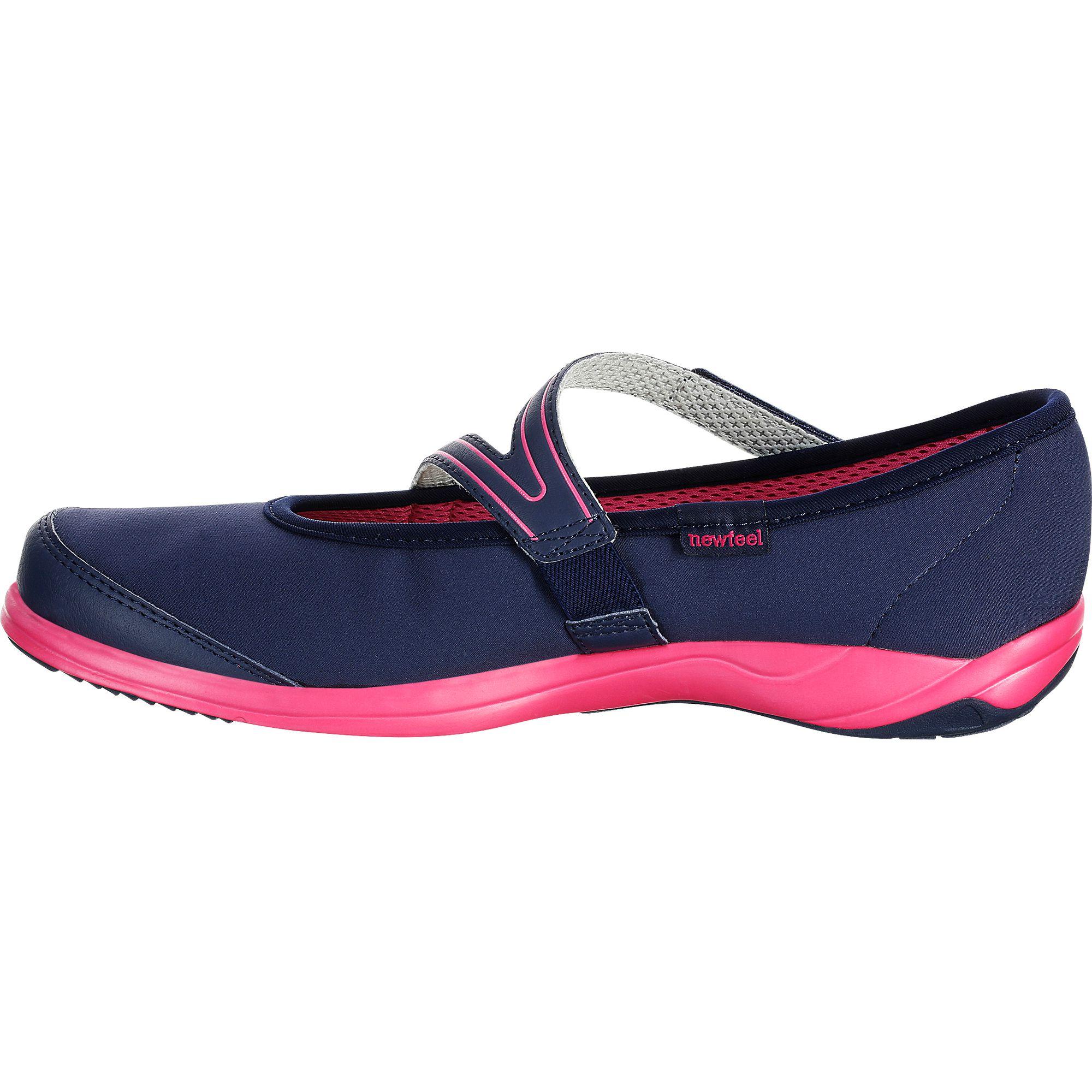 Baoma women's everyday walking ballerina pumps - navy blue/pink 3/19