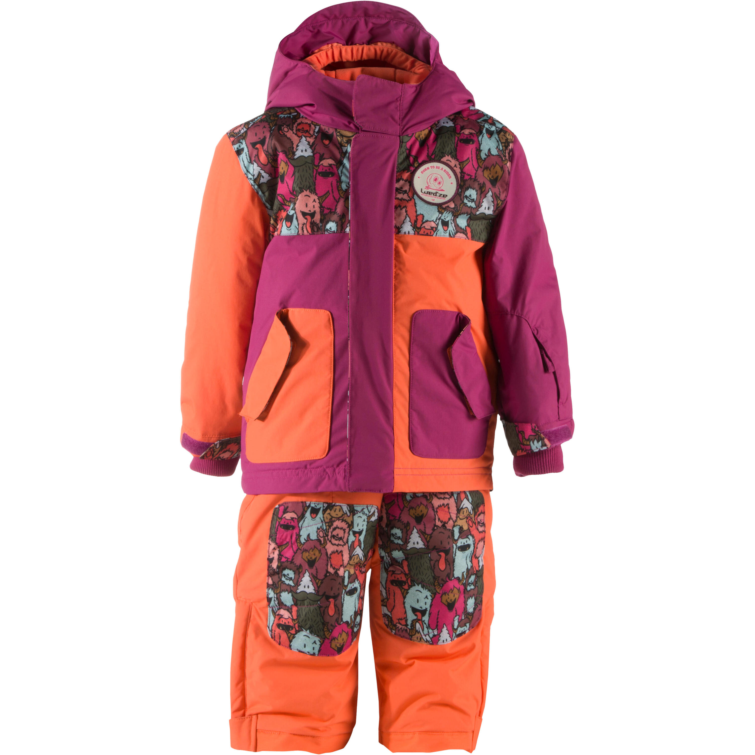SKIPAK BABY 2-in-1 MIDSTYLE Oranje/ Bordeaux en print 2/15