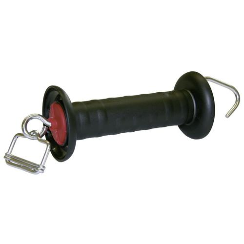 Poignée pour clôture équitation pour rubans jusqu&#039;à 40 mm noir