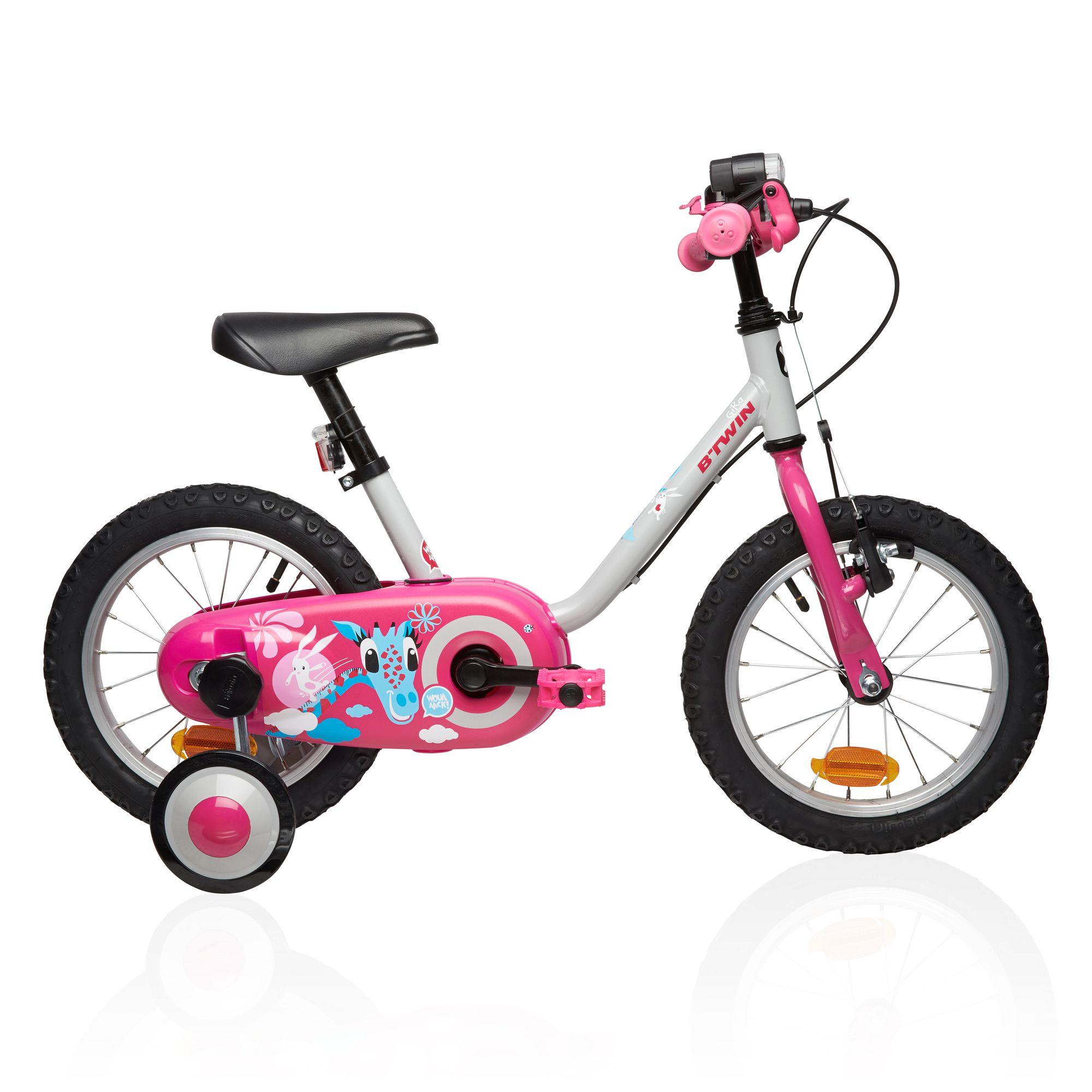 BTWIN Gira 2 Kids' 14-Inch Bike - Pink