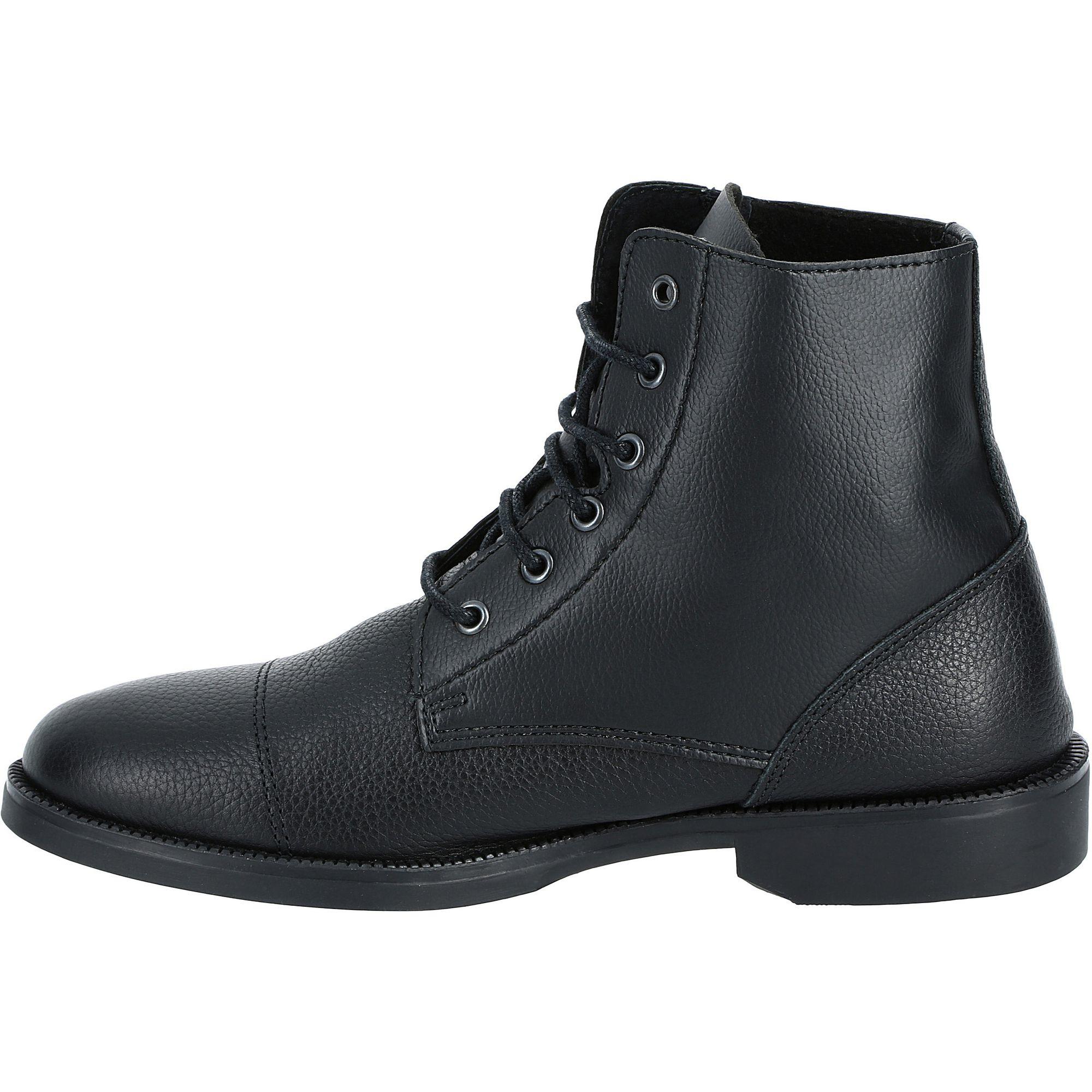 Classic Adult Lace-Up Horse Riding Jodhpur Boots - Black 3/9
