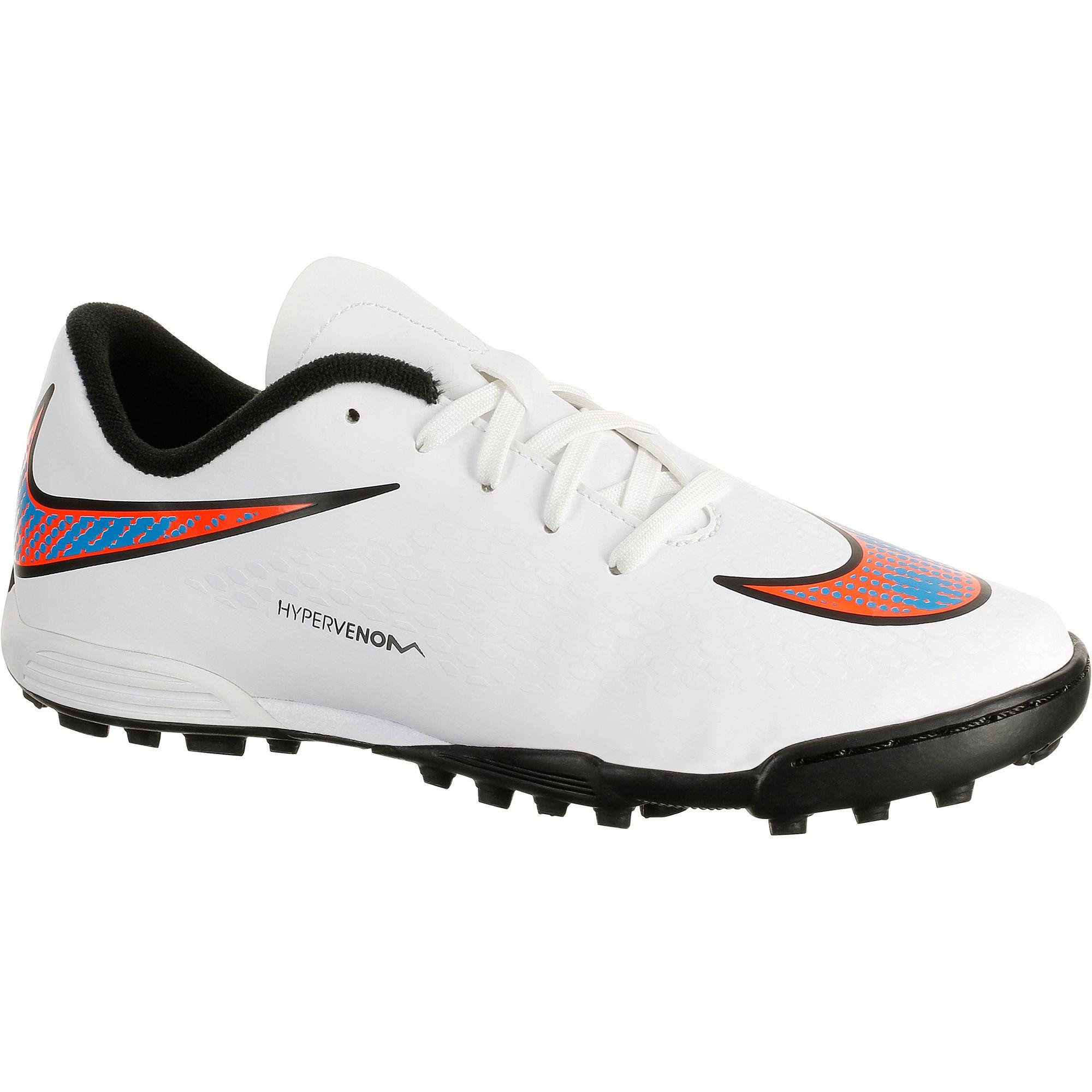 NIKE Hypervenom Phade Turf Kids Football Trainers White