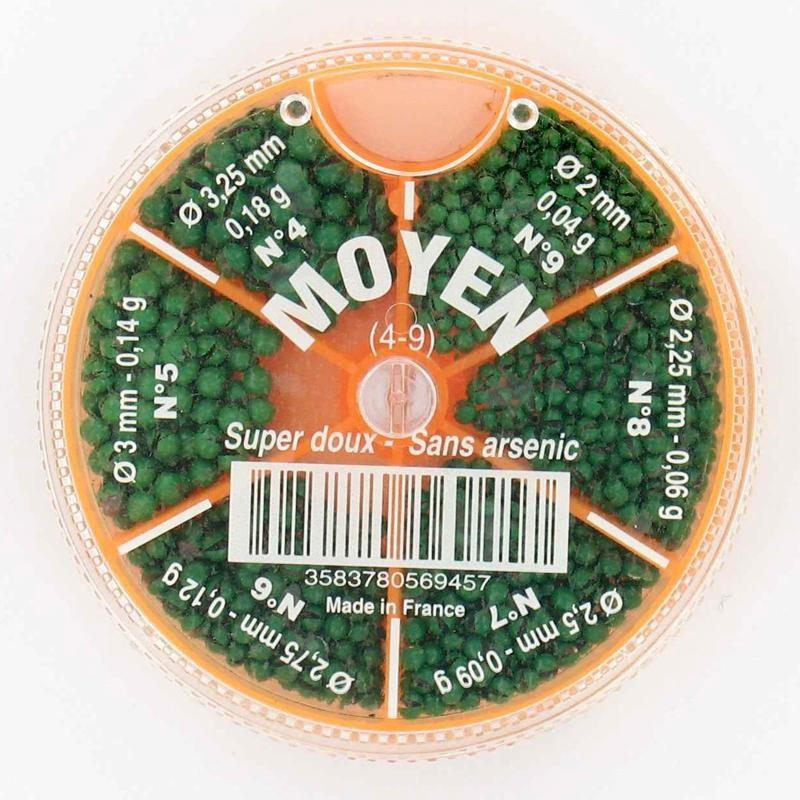 BOÎTE PLOMBS PÊCHE 6 C FENDUS PEINTS BOÎTE PLOMBS PÊCHE 6 C FENDUS PEINTS