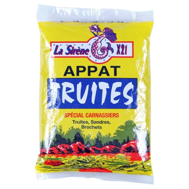 PECHE DE LA TRUITE EN ETANG AUX APPATS GRANULES TRUITE 0,5KG