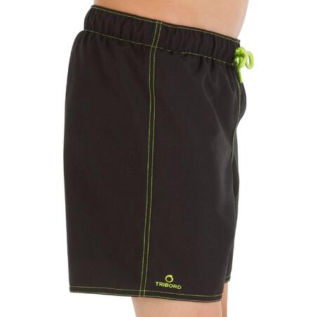 Boardshort court garçon Hendaia Txiki noir