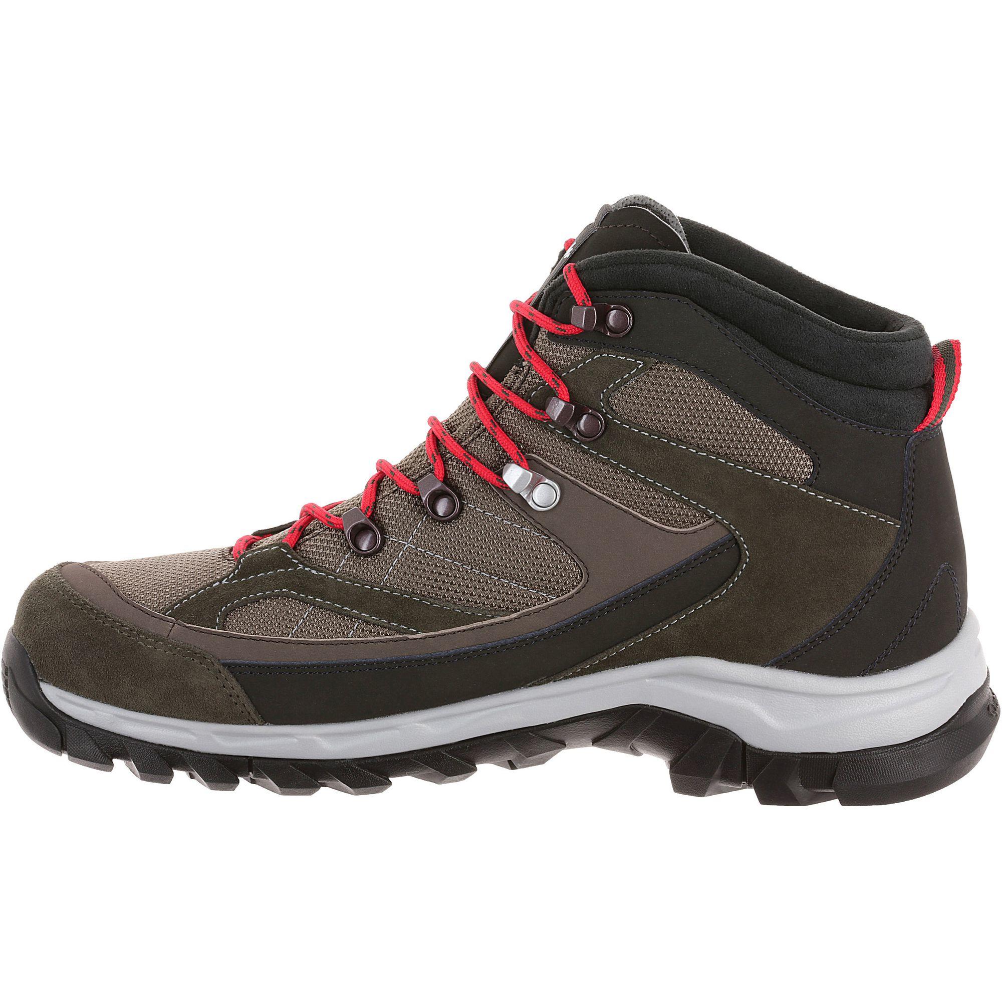 Waterdichte trekkingschoenen voor heren Quechua Forclaz 100 high bruin 12/14