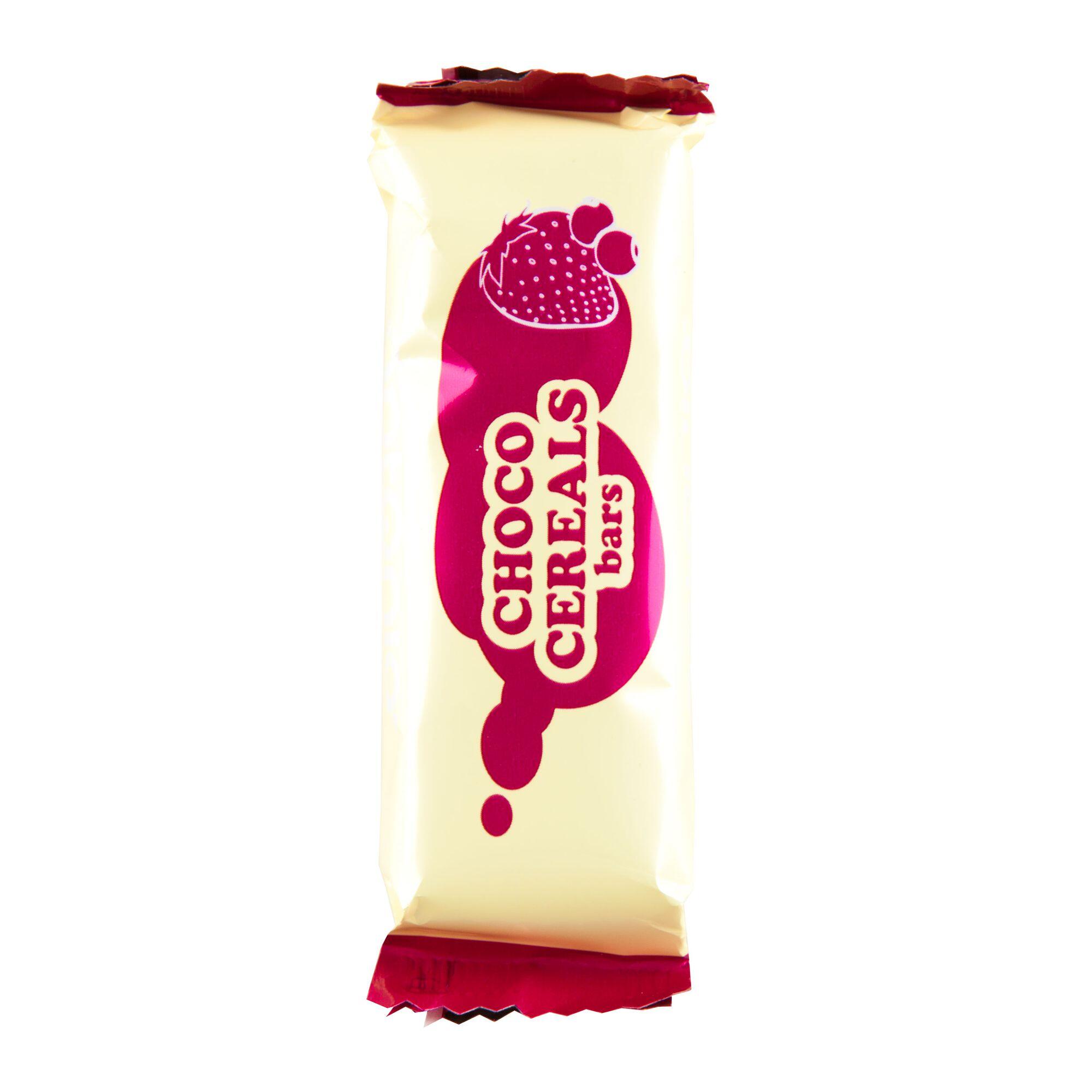 CHOCO CEREALS coated cereal bars white chocolate mixed berries 5x32g 3/4