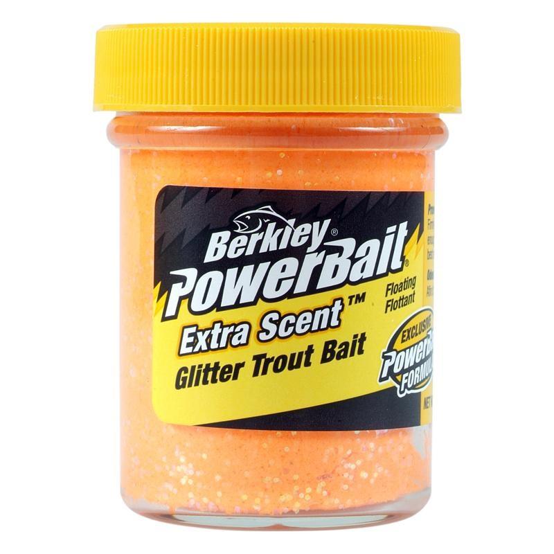 TROUT FISHING PASTE IN PONDS WITH FLUO ORANGE GLITTERY BAIT 50G
