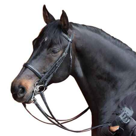Beauvalais Horse Riding Bridle + Reins Set - Black