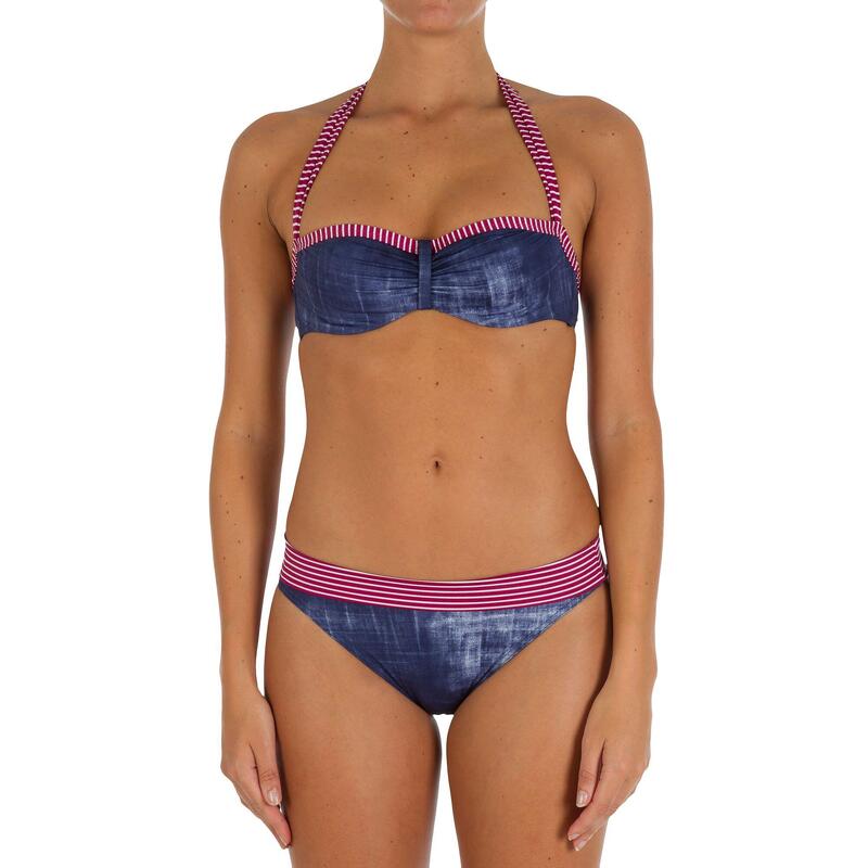 Haut de maillot de bain femme bandeau avec armatures LEA KENY lien cou amovible