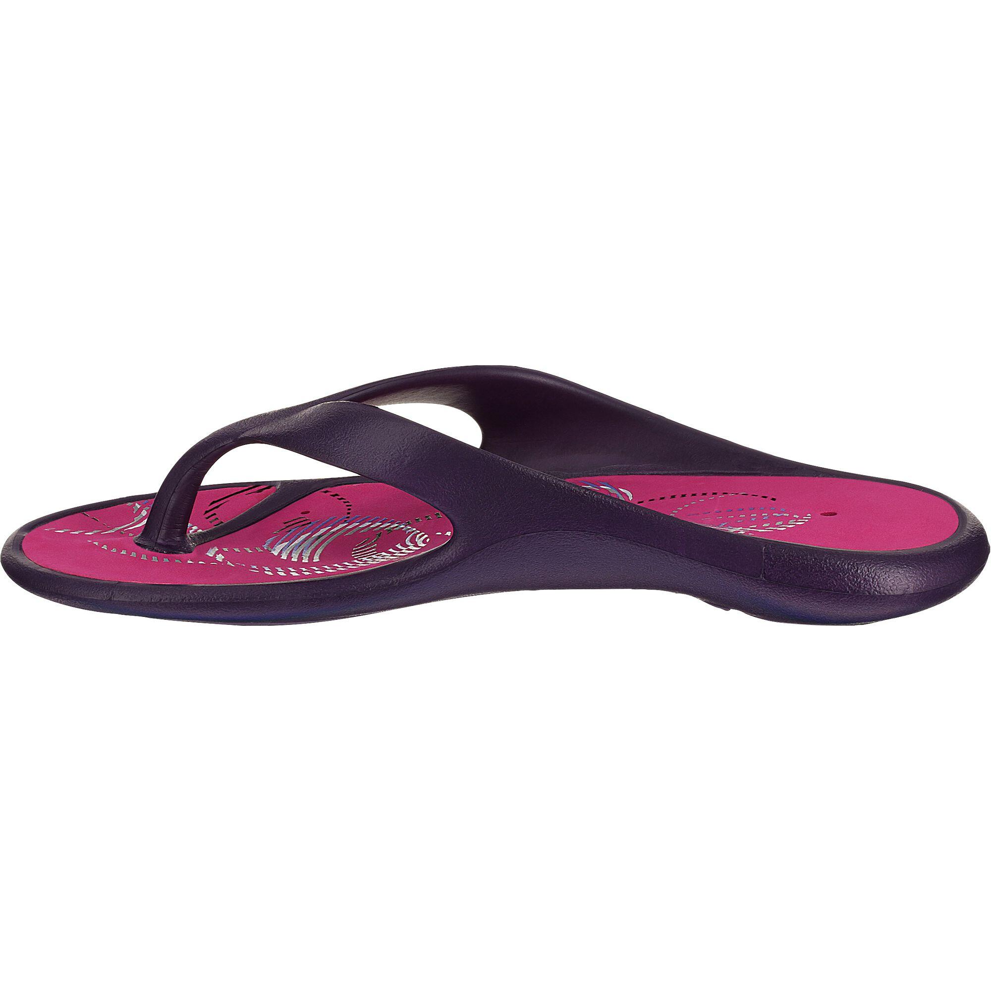 Women's pool flip-flops - Purple Printed 4/10