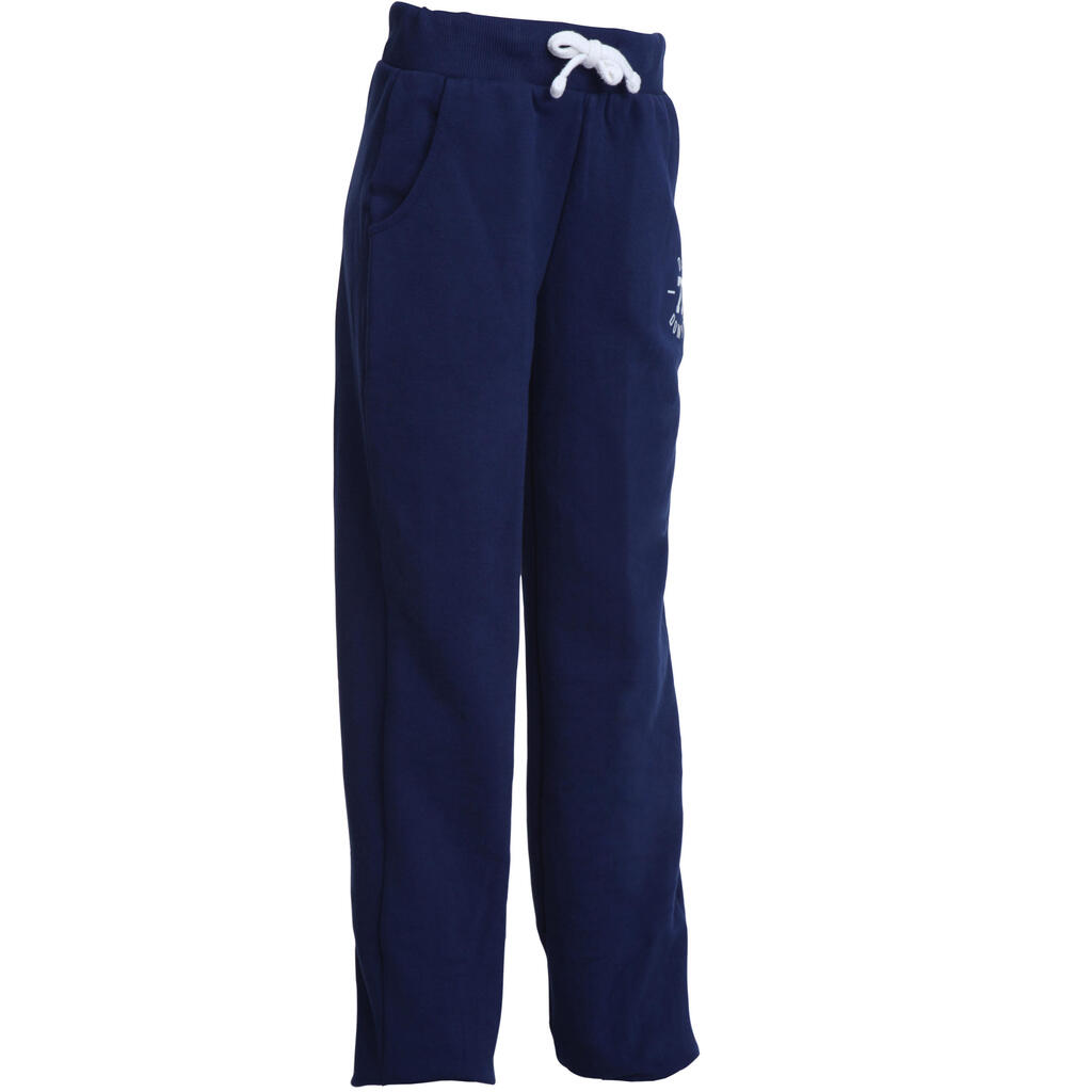 Girls' brushed-jersey regular-fit bottoms - blue