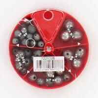 DRILLED ROUND fishing 5 compartments weight box
