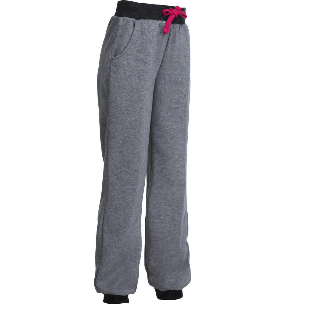 Girls' brushed-jersey regular-fit bottoms - grey