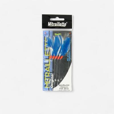 Paternoster voor zeevissen wit/blauw 2/0