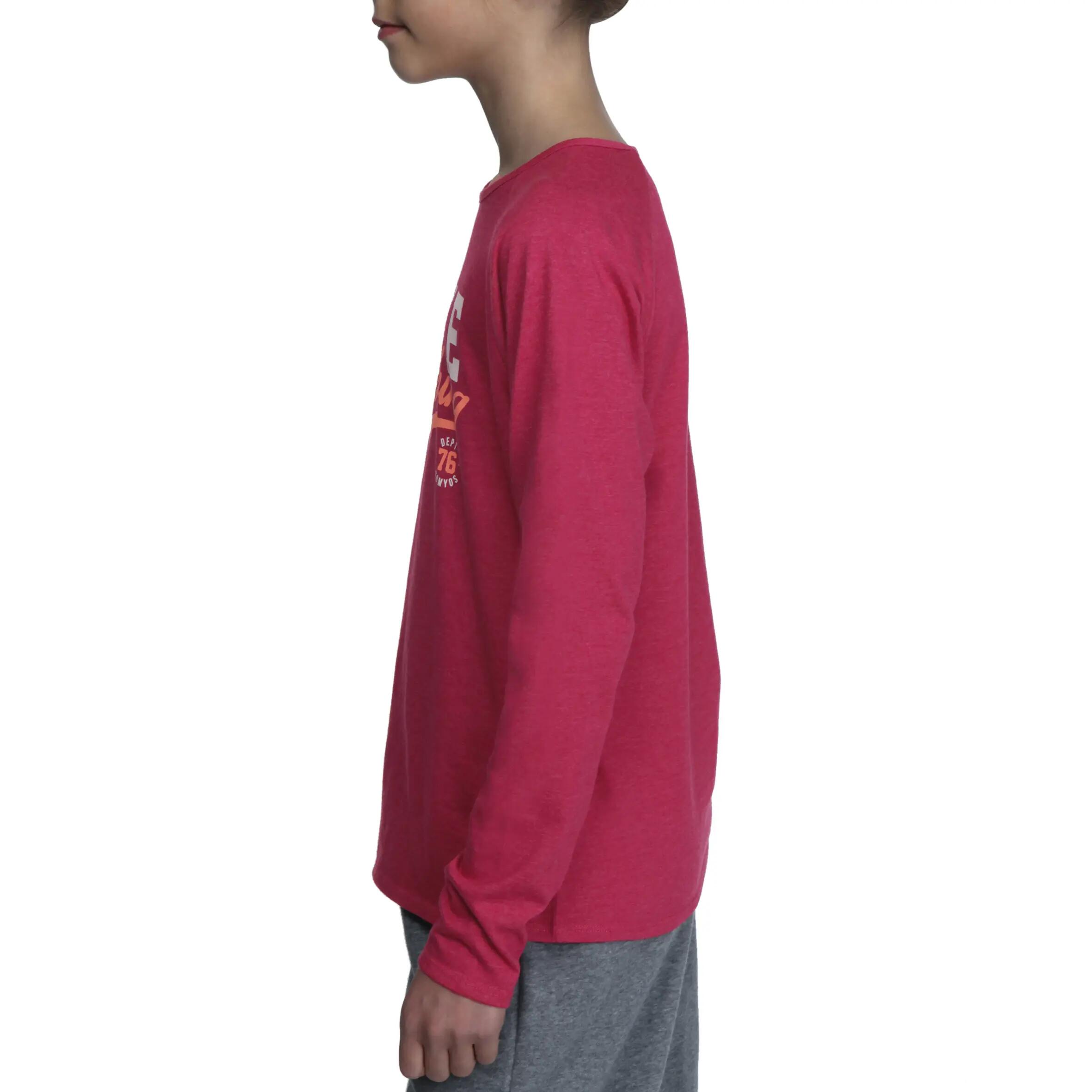 Girls' Gym Long-sleeved T-shirt - Pink 5/10