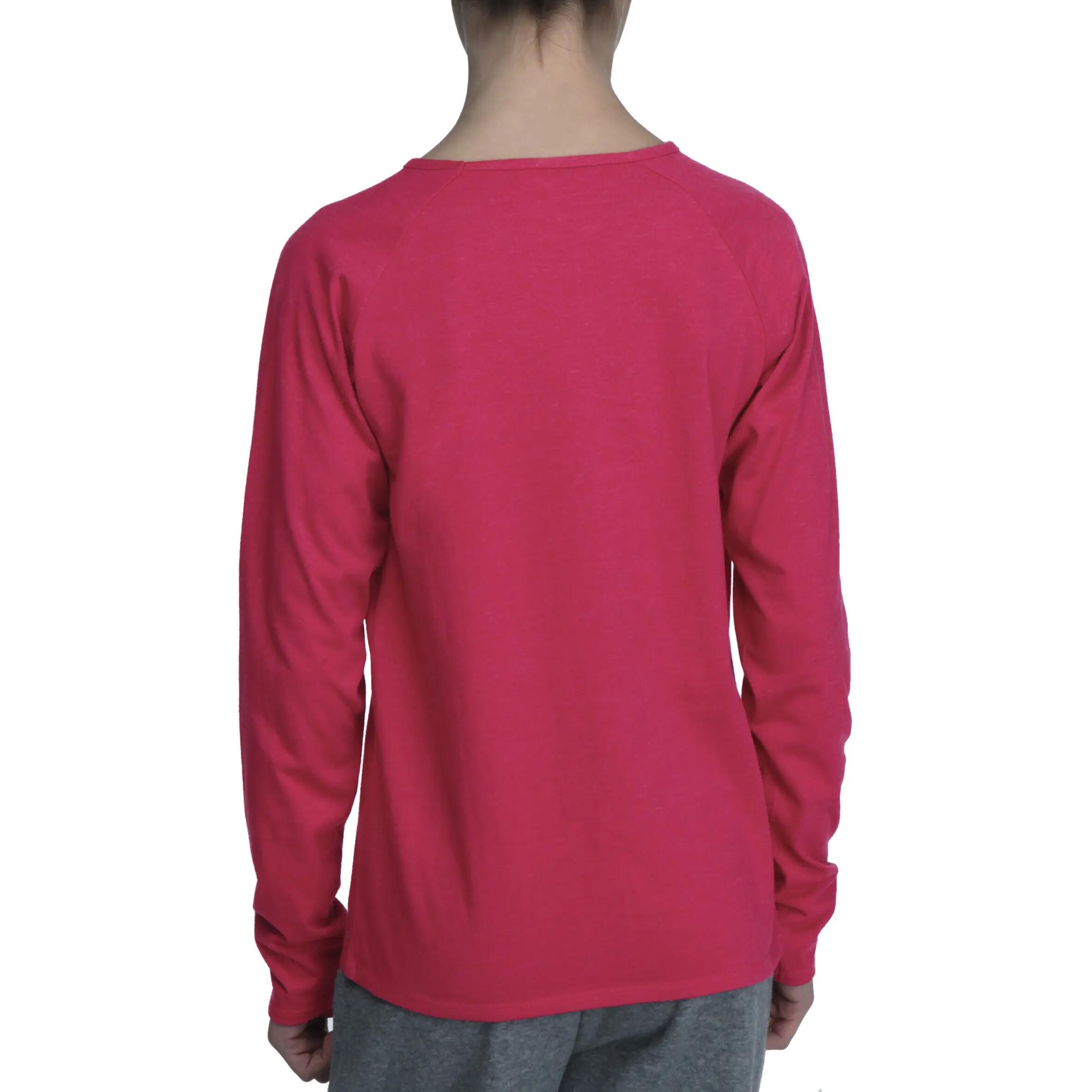 Girls' Gym Long-sleeved T-shirt - Pink 4/10