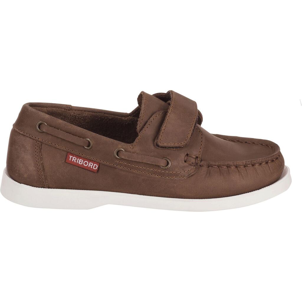 Cruise 500 kids Leather Boat Shoes brown