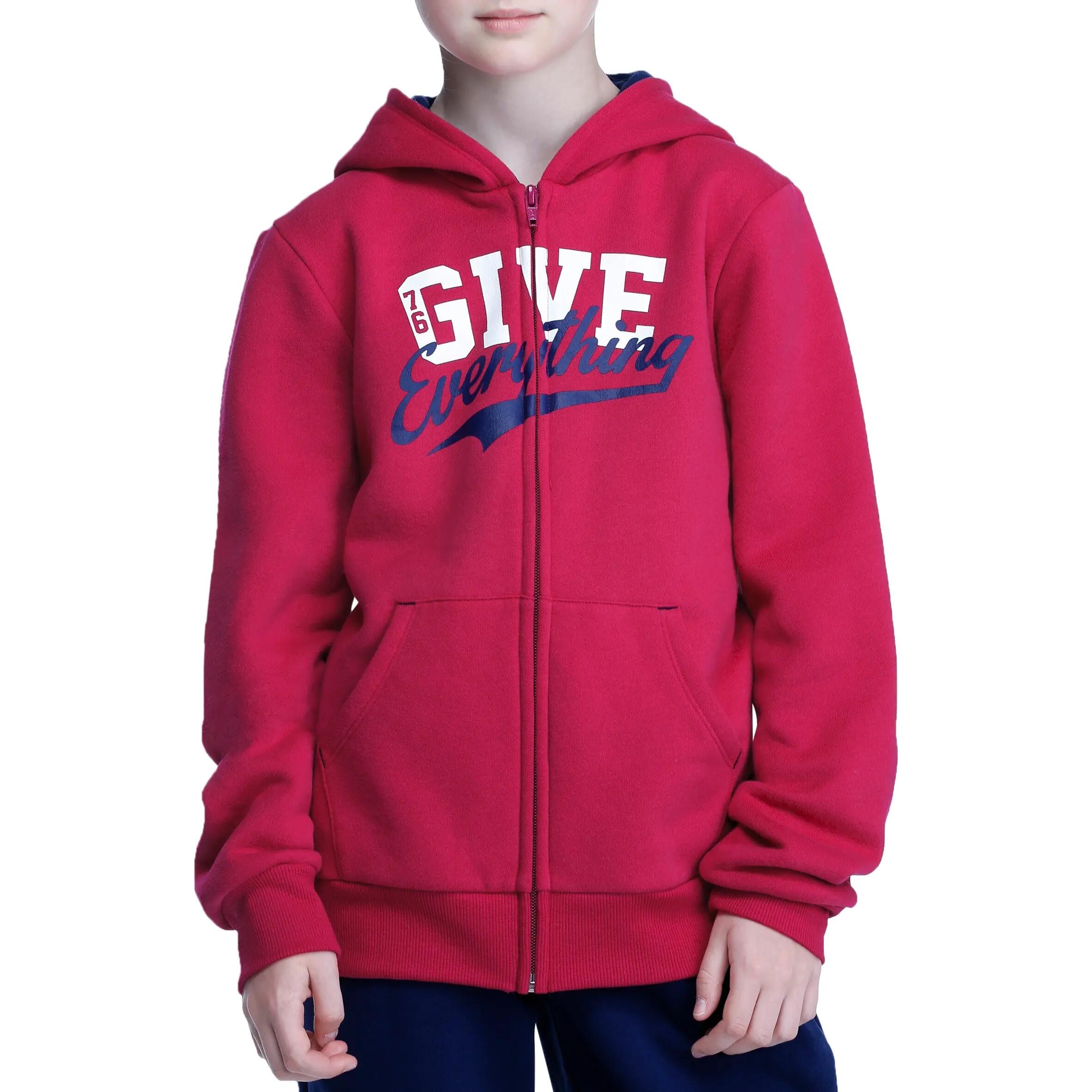 Comfort Girls' Zip-Up Fitness Jacket - Pink 2/14