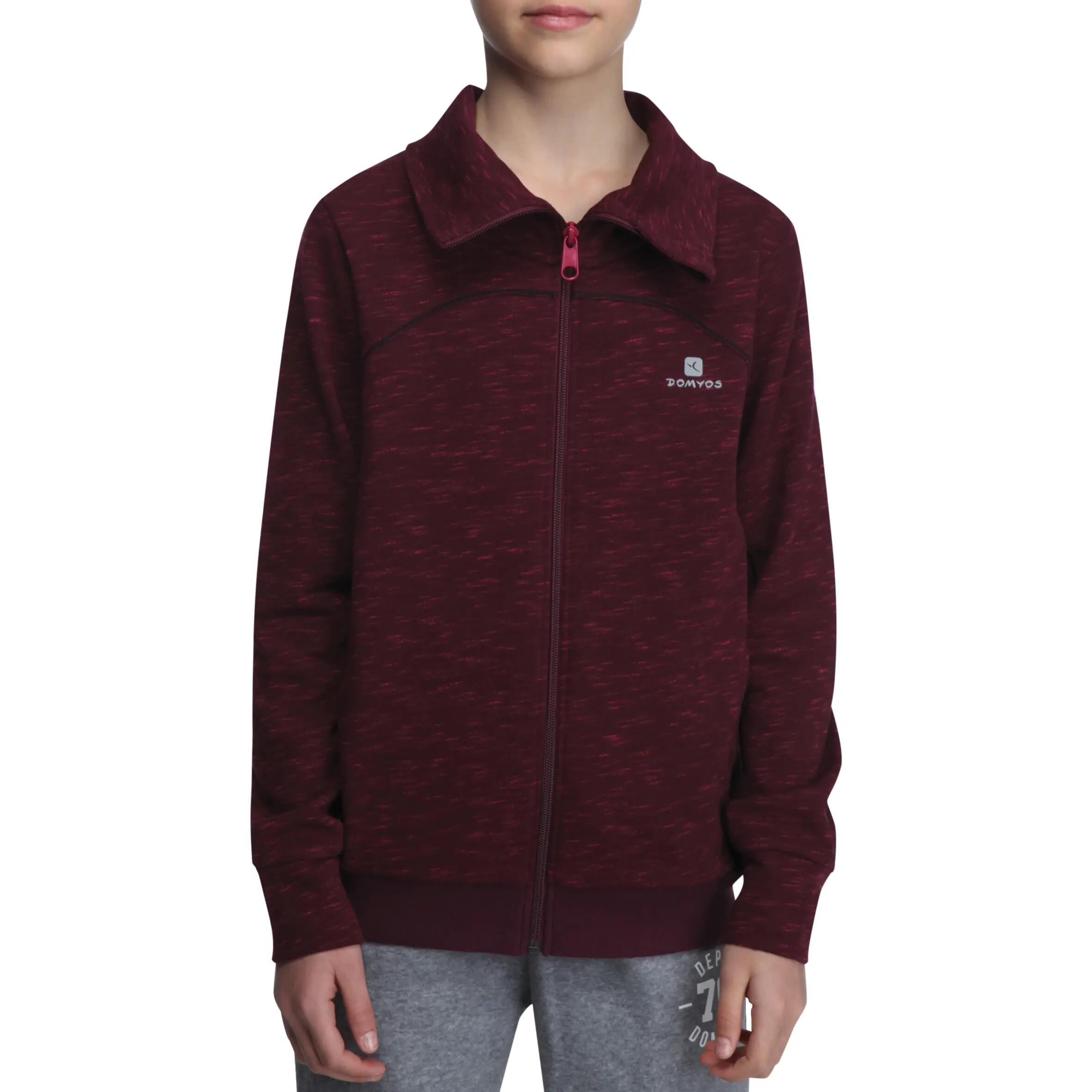 Girls' Gym French Terry Jacket - Purple 2/16