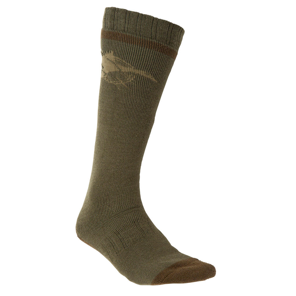 Winter high hunting sock - duck green