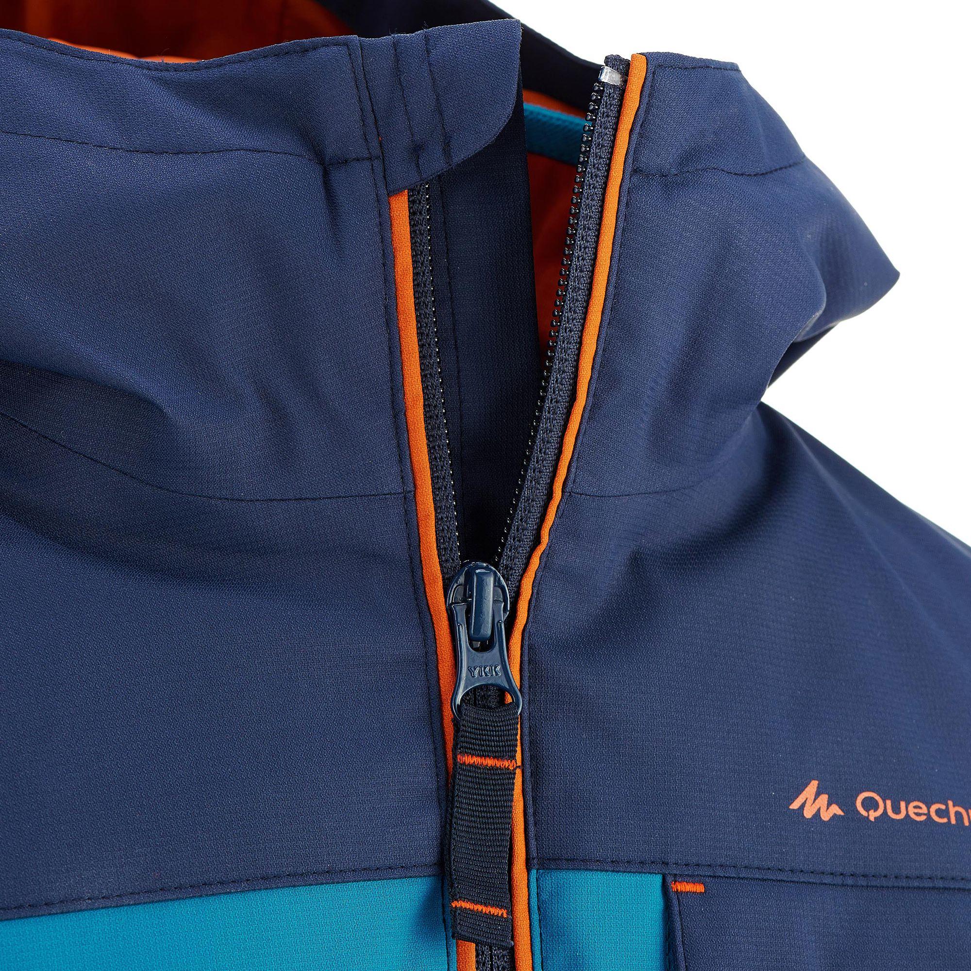 Hike 500 3-in-1 Boys' Warm Waterproof Hiking Jacket - Blue 9/19