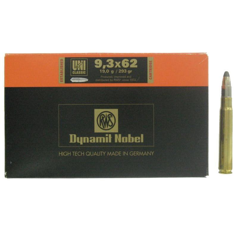 Munition RWS 9,3x62 Uni Classic 19g - 293 grains RWSX20