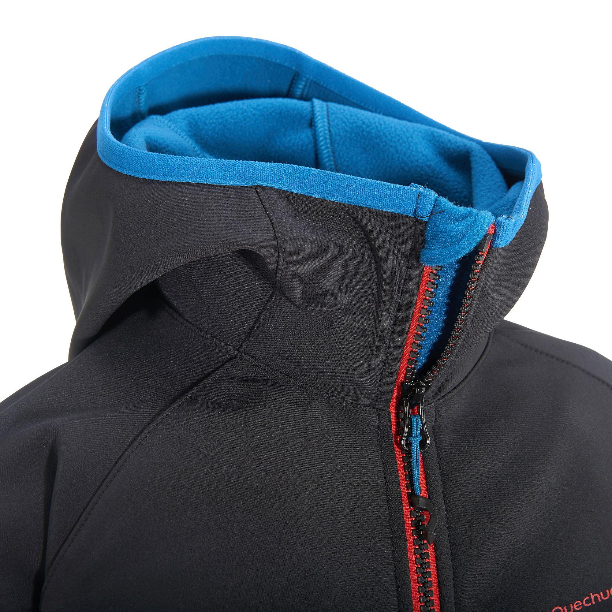 Hike 900 Boy's Softshell Hiking Jacket - Black 4/13