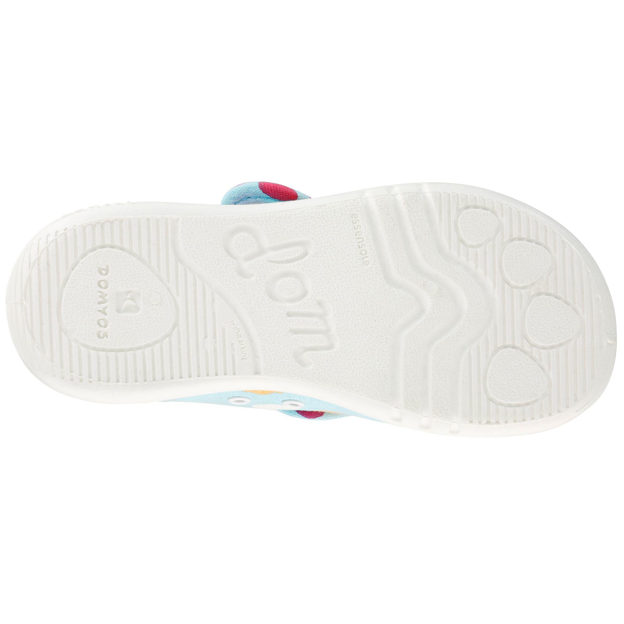 Baby Gym Canvas Shoes - Turquoise Polka Dot 6/23