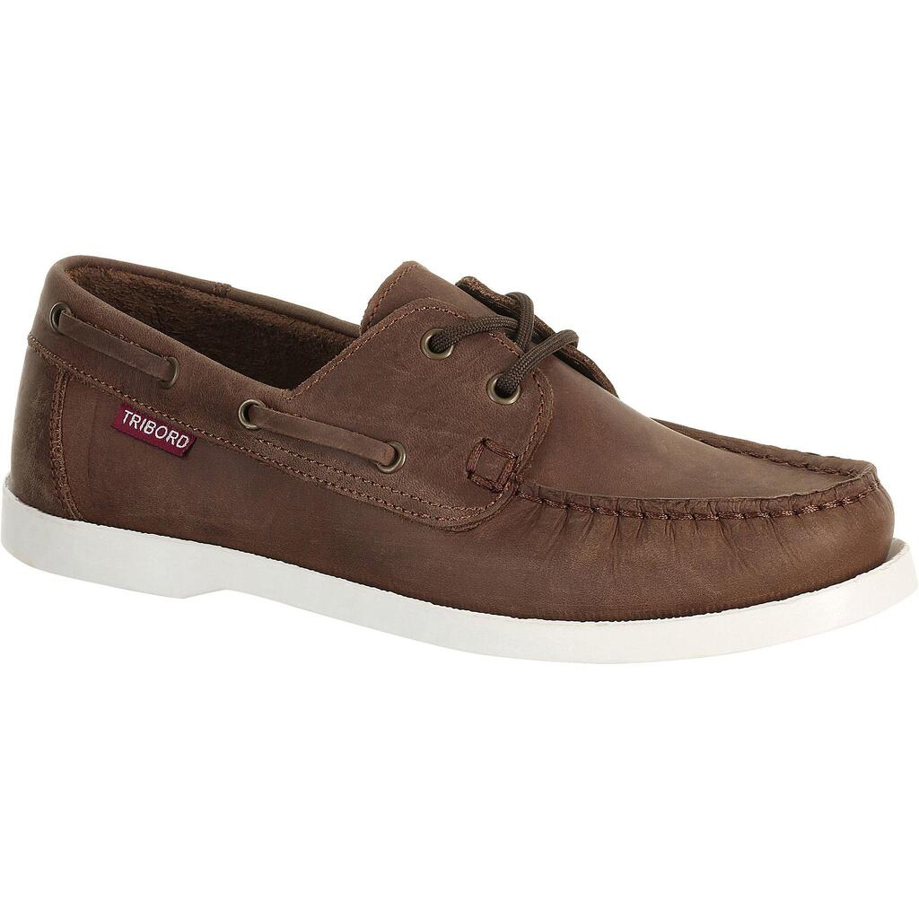 Cruise 500 kids Leather Boat Shoes brown