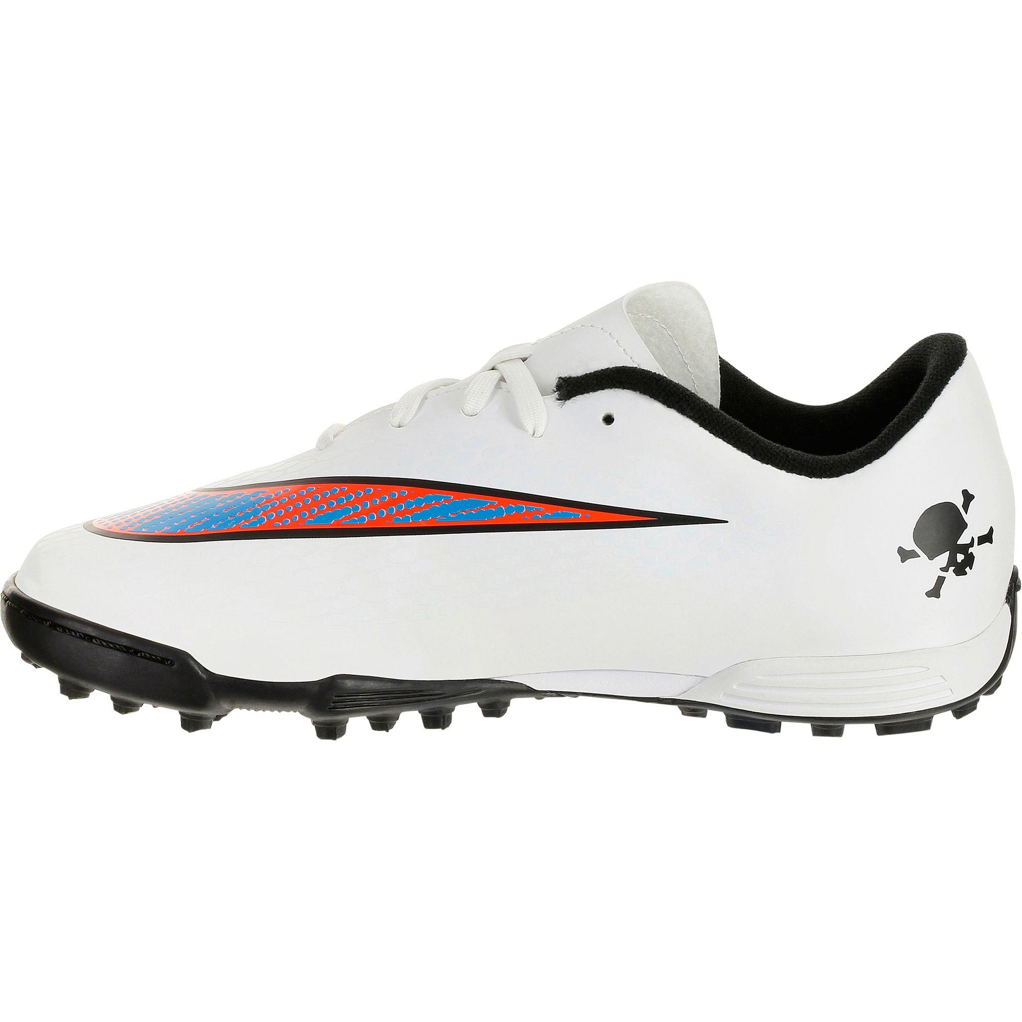 Hypervenom Phade Turf Kids Football Trainers White 3/8