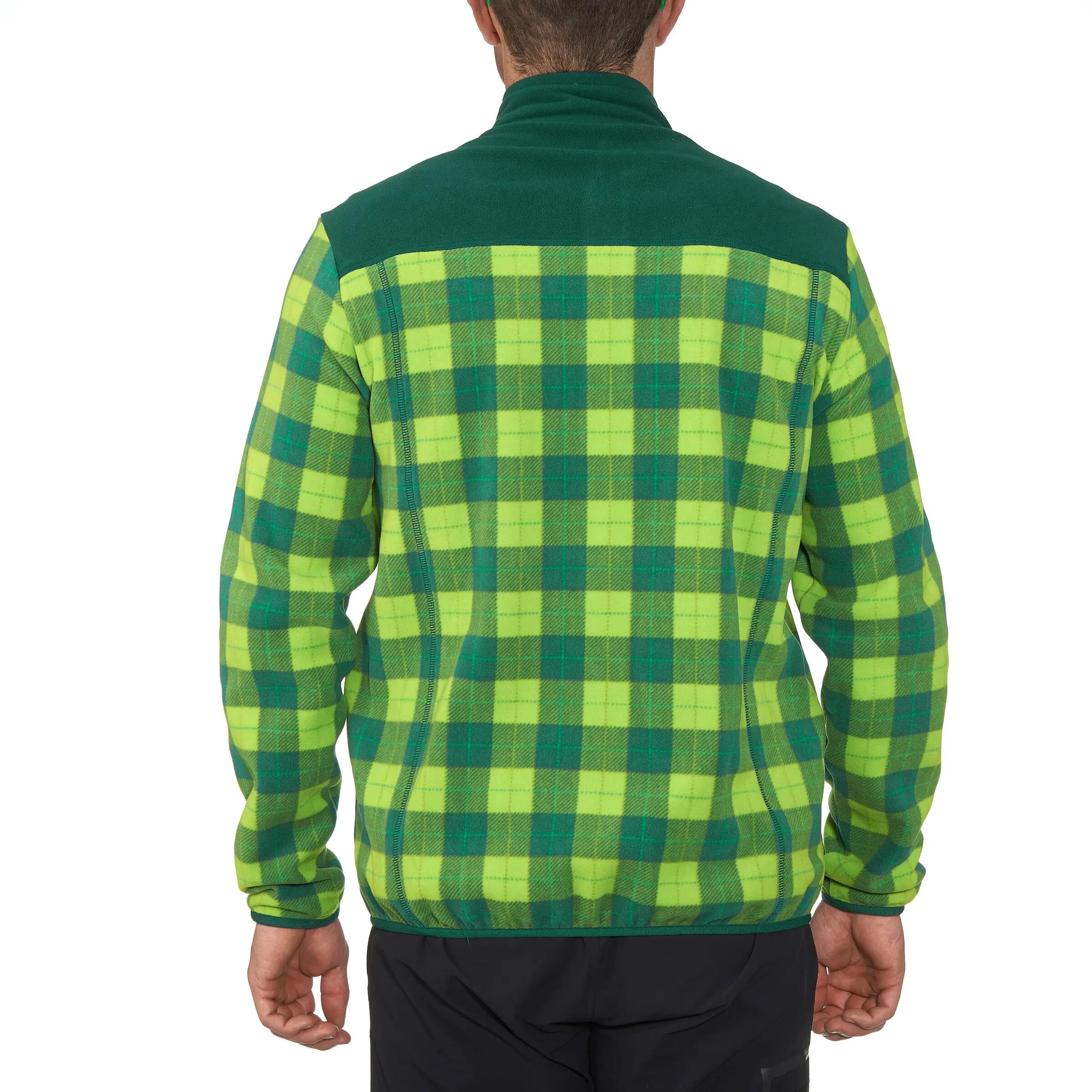 Forclaz 200 Men's Hiking Fleece - green check 9/12