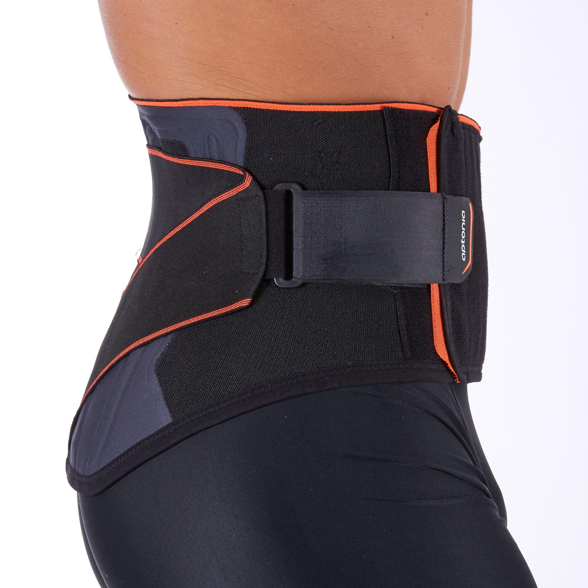Ceinture lombaire de maintien pour homme femme MID 500 noire TARMAK Decathlon