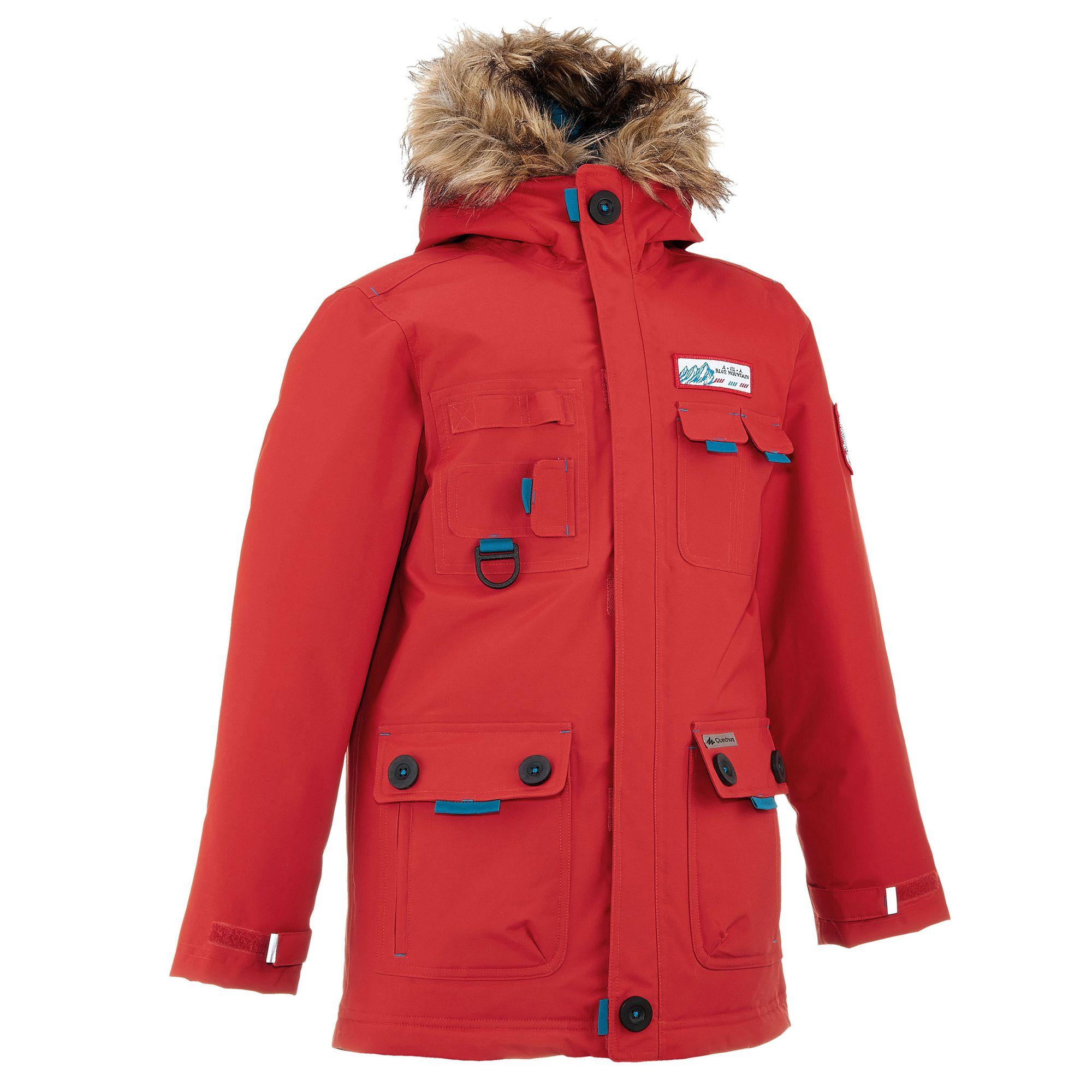 QUECHUA Arpenaz 900 Boys' Hiking Jacket Red