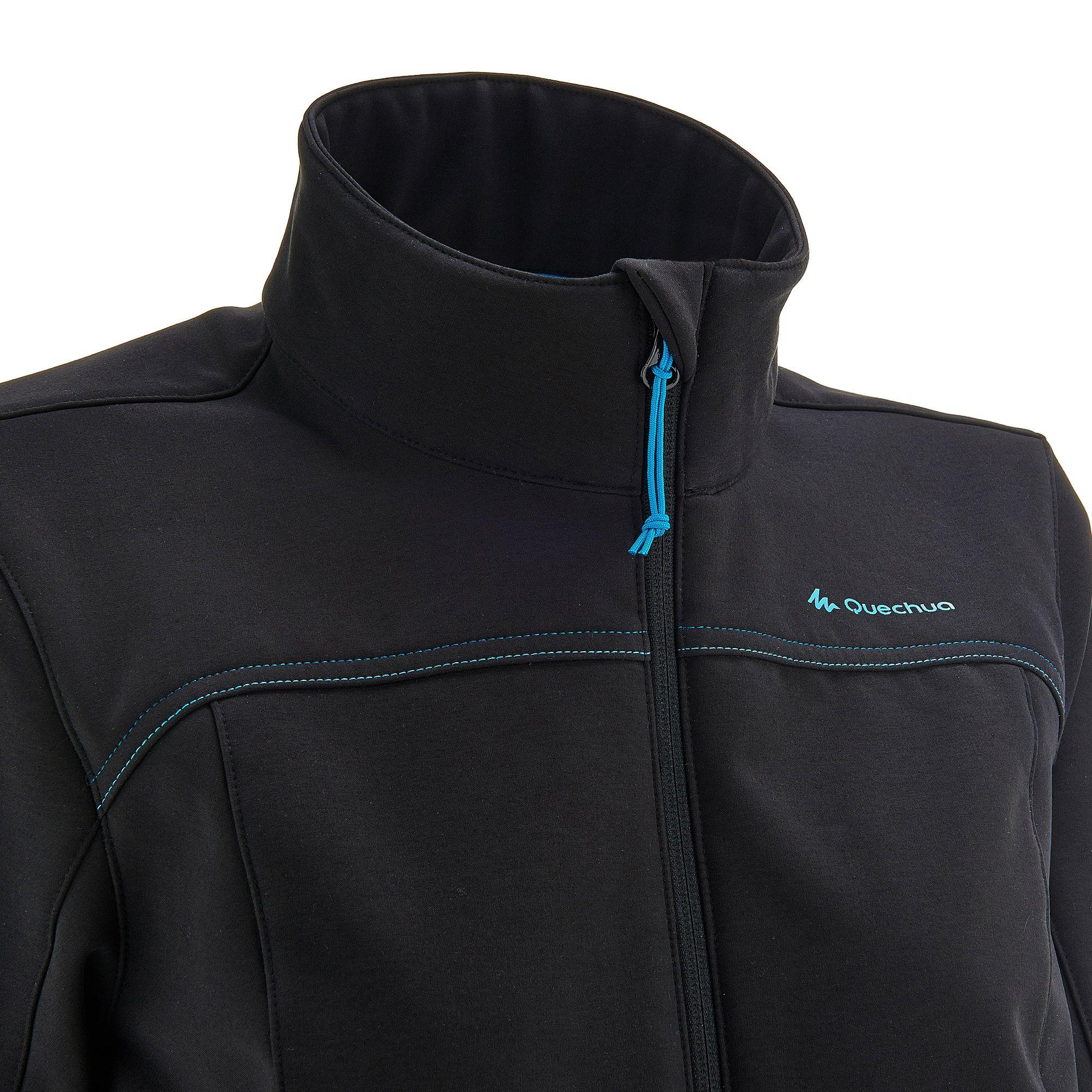 Women's WindWarm 100 Hiking Softshell Jacket - Black 6/13