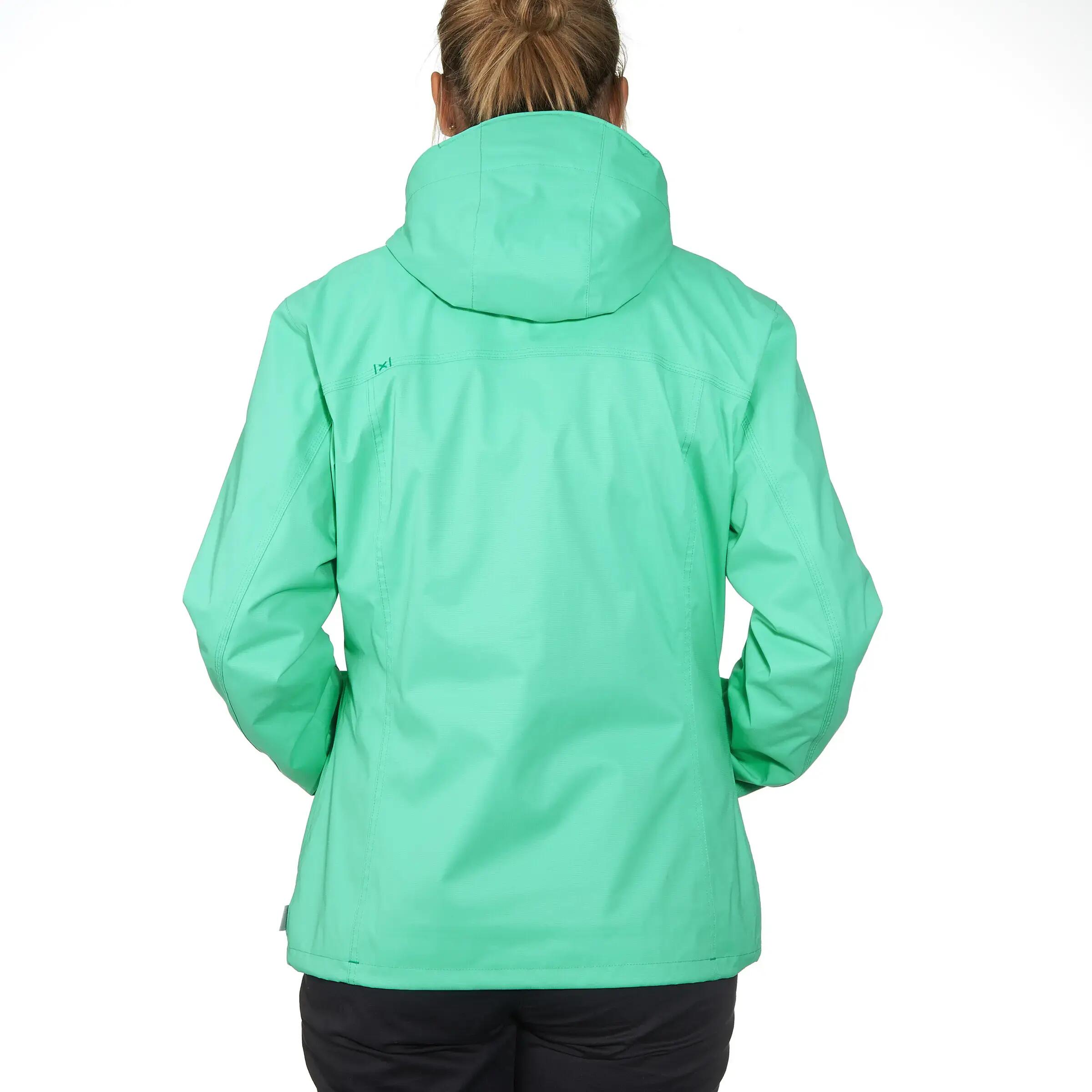 Arpenaz 300 Rain 3-in-1 Women's Hiking Jacket - Electric Green 6/22