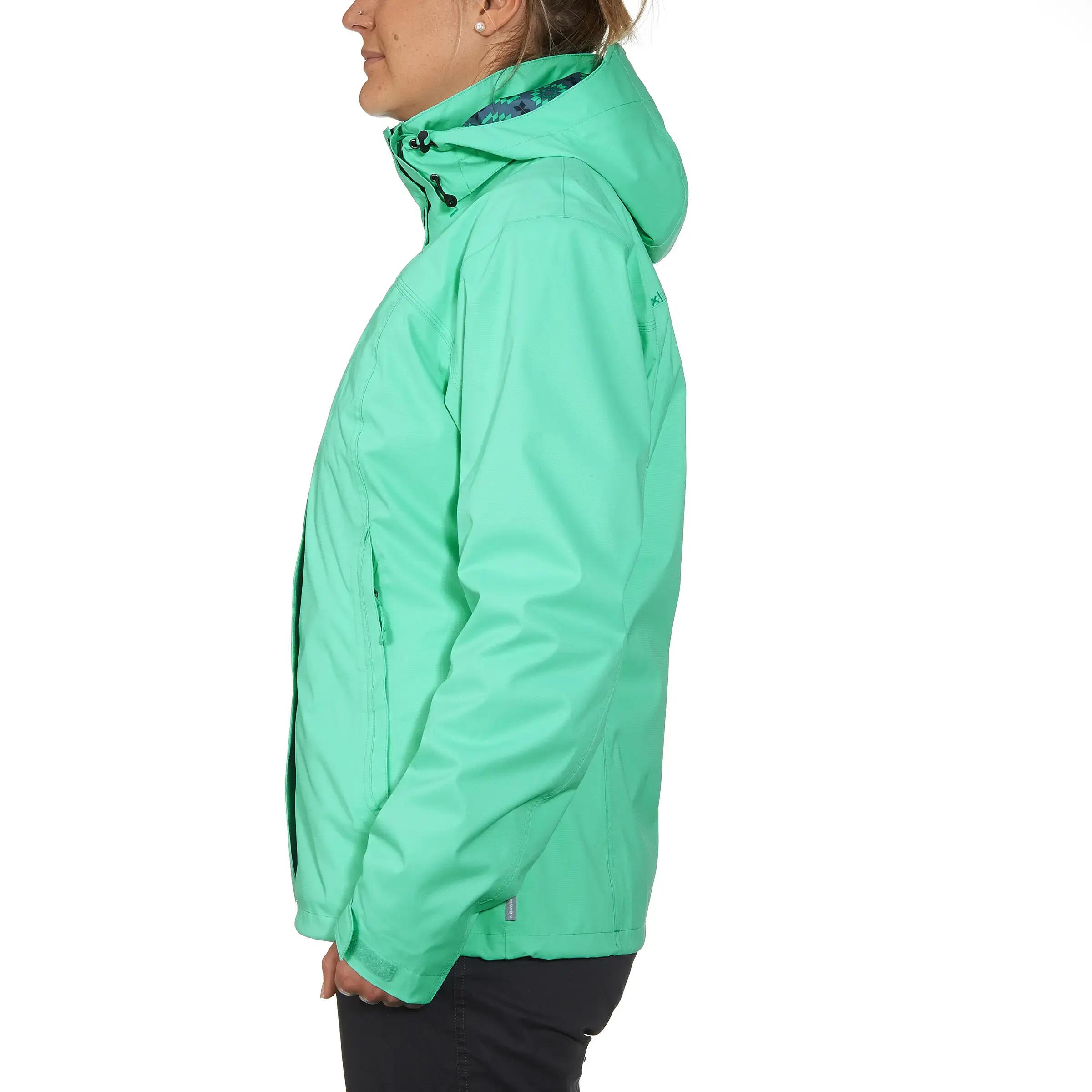 Arpenaz 300 Rain 3-in-1 Women's Hiking Jacket - Electric Green 5/22
