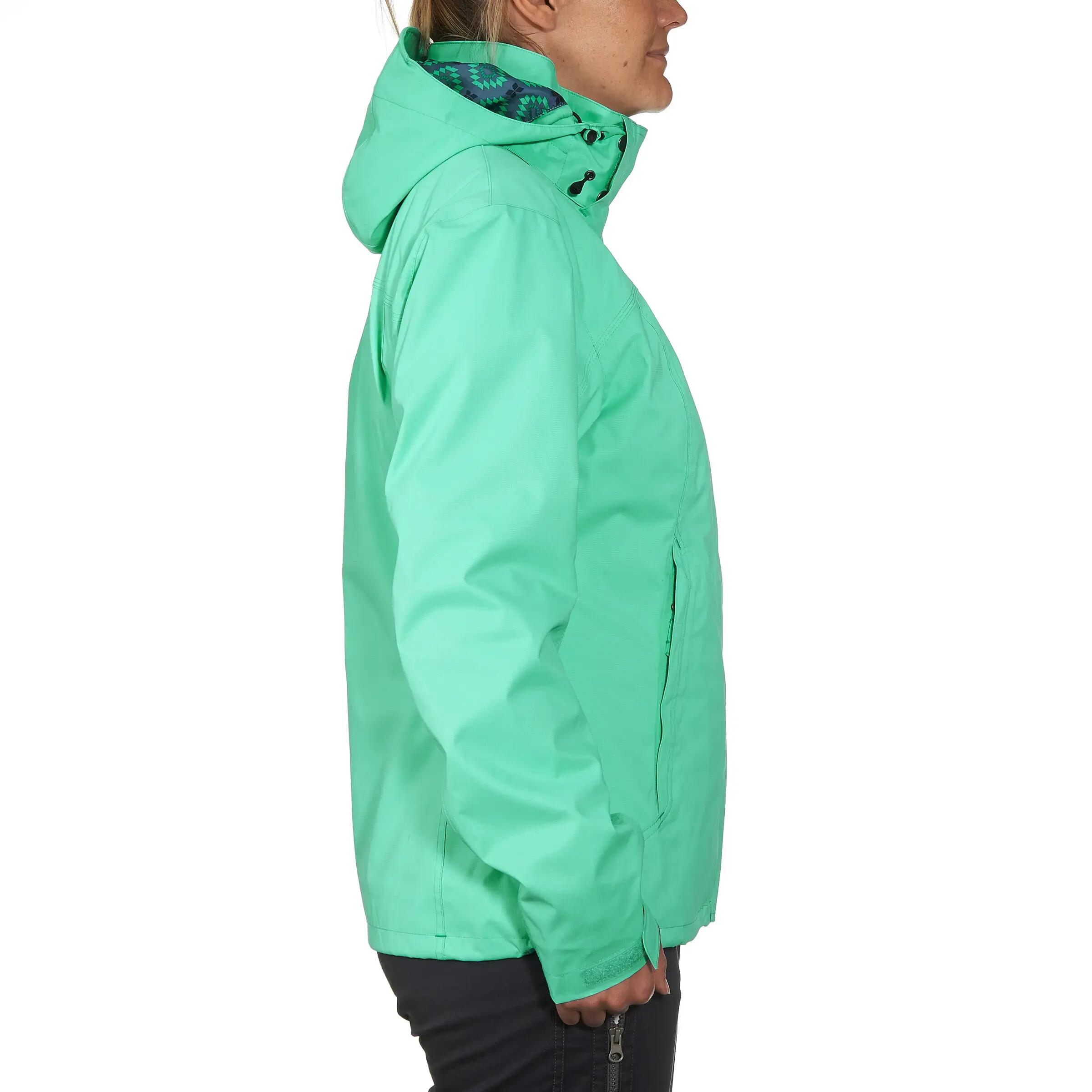 Arpenaz 300 Rain 3-in-1 Women's Hiking Jacket - Electric Green 7/22