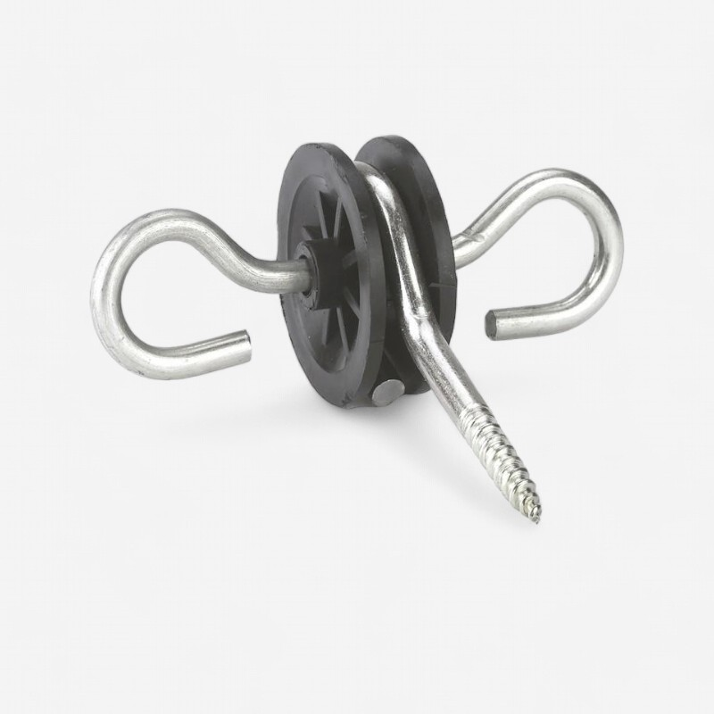 Isolateurs équitation double ancrage fil et cordelette pour porte de clôtures x6