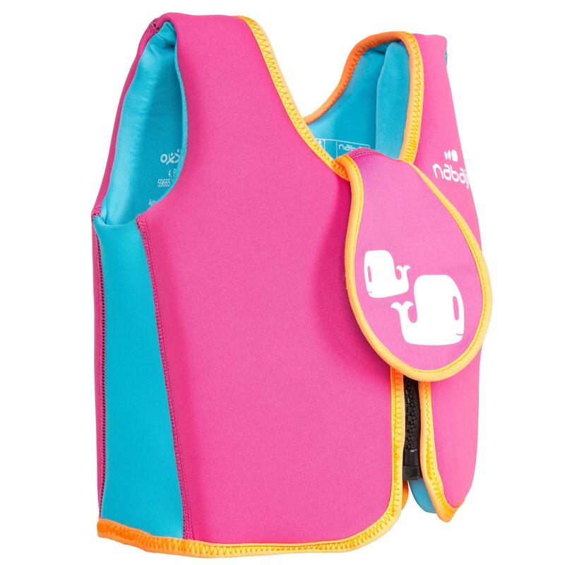 Gilet nuoto rosa-giallo