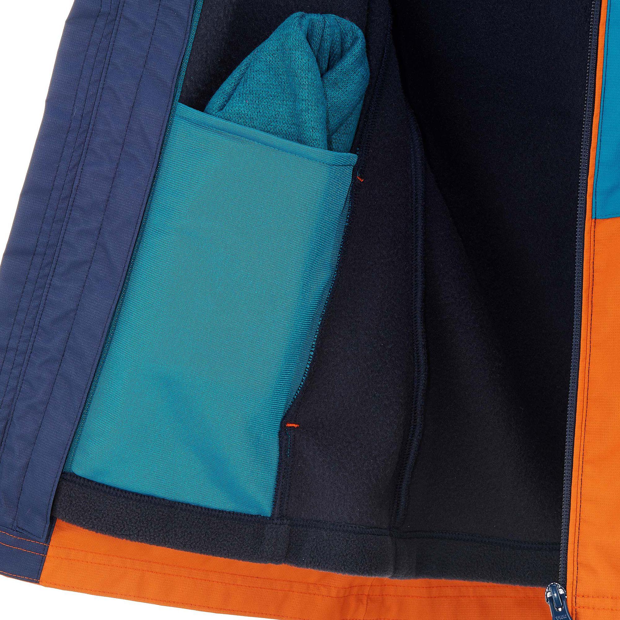 Hike 500 3-in-1 Boys' Warm Waterproof Hiking Jacket - Blue 13/19