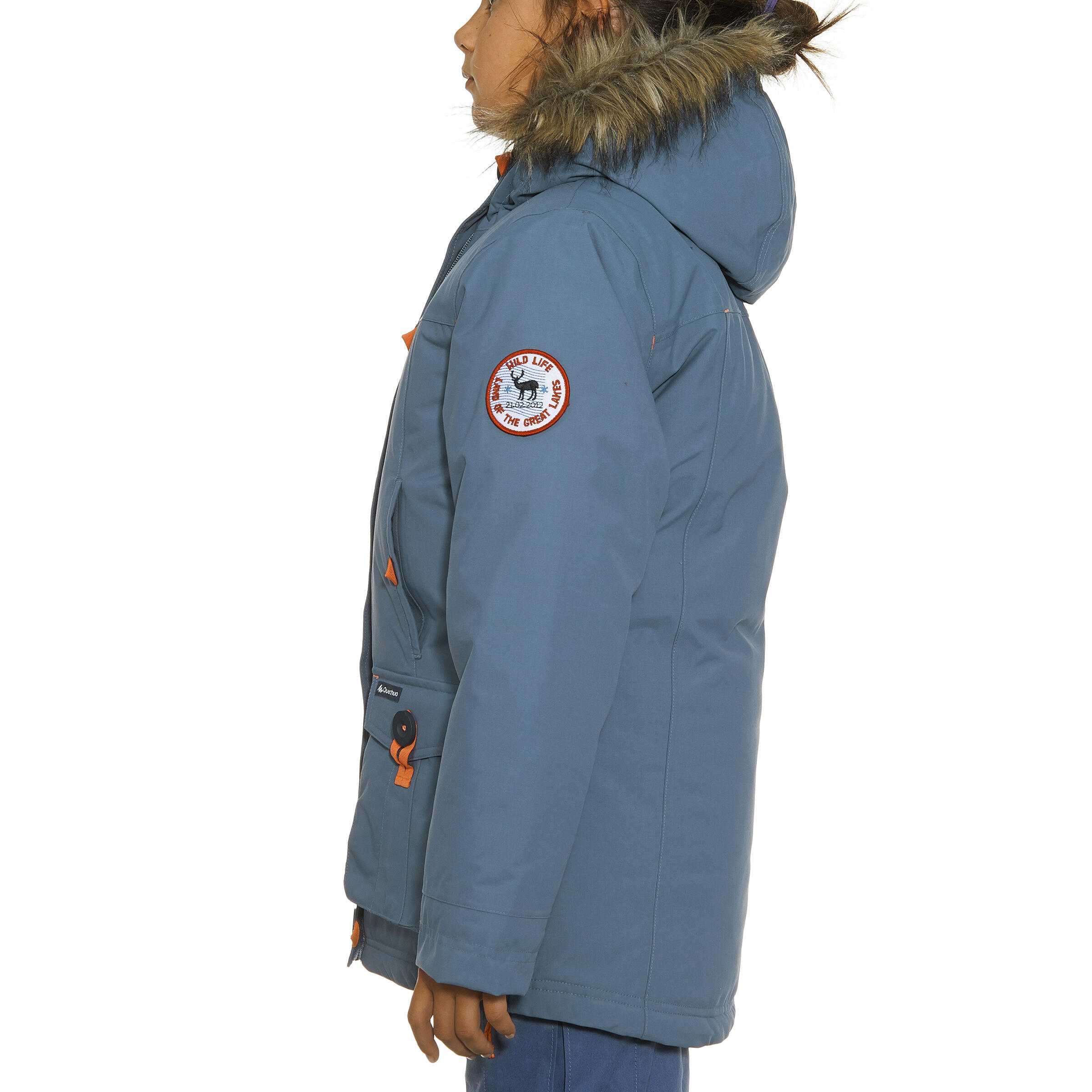 Arpenaz 900 Girls' Hiking Jacket - Blue/Grey 4/18