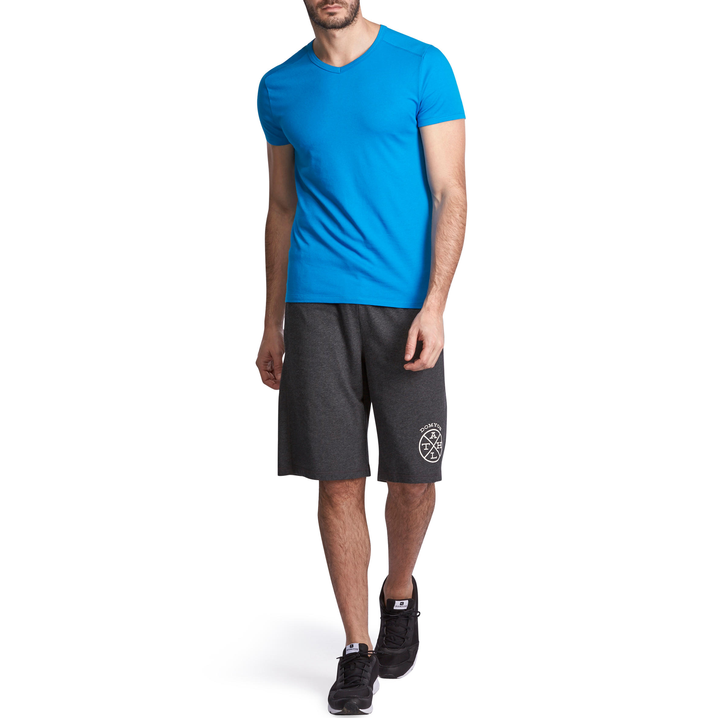 Active Short-Sleeved Slim-Fit Fitness T-Shirt - Light Blue 2/11