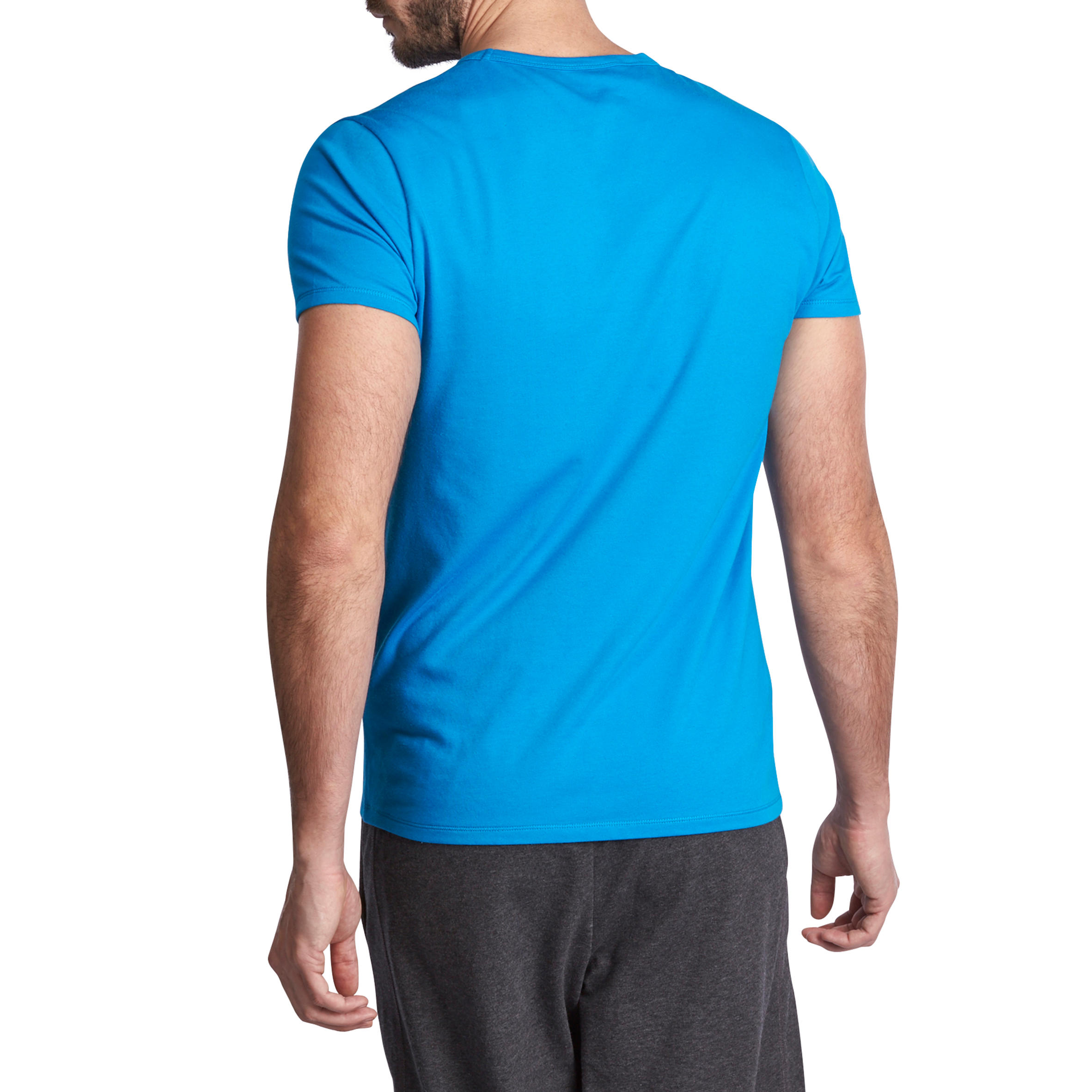 Active Short-Sleeved Slim-Fit Fitness T-Shirt - Light Blue 5/11