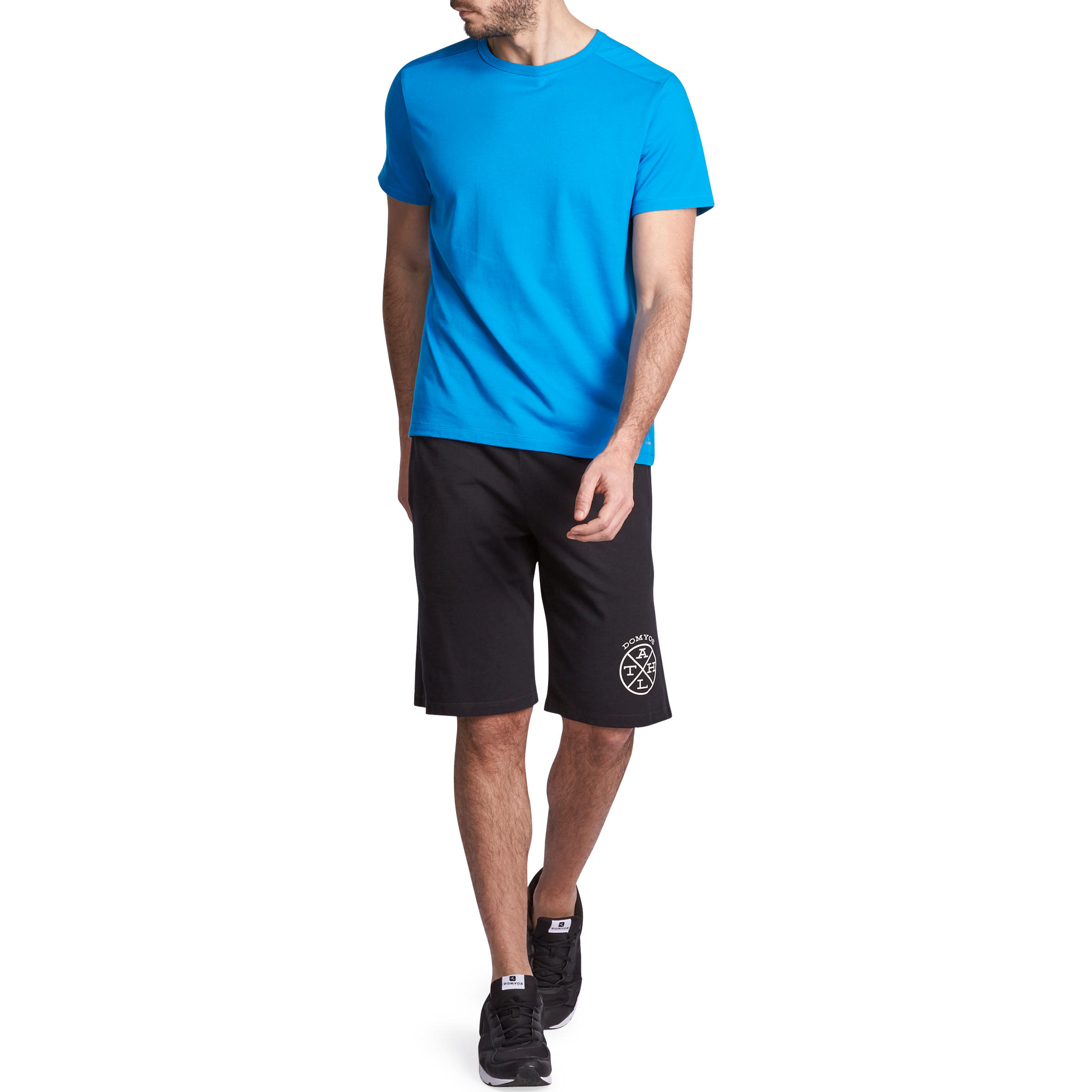 Active Short-Sleeved Regular-Fit Fitness T-Shirt - Light Blue 6/12