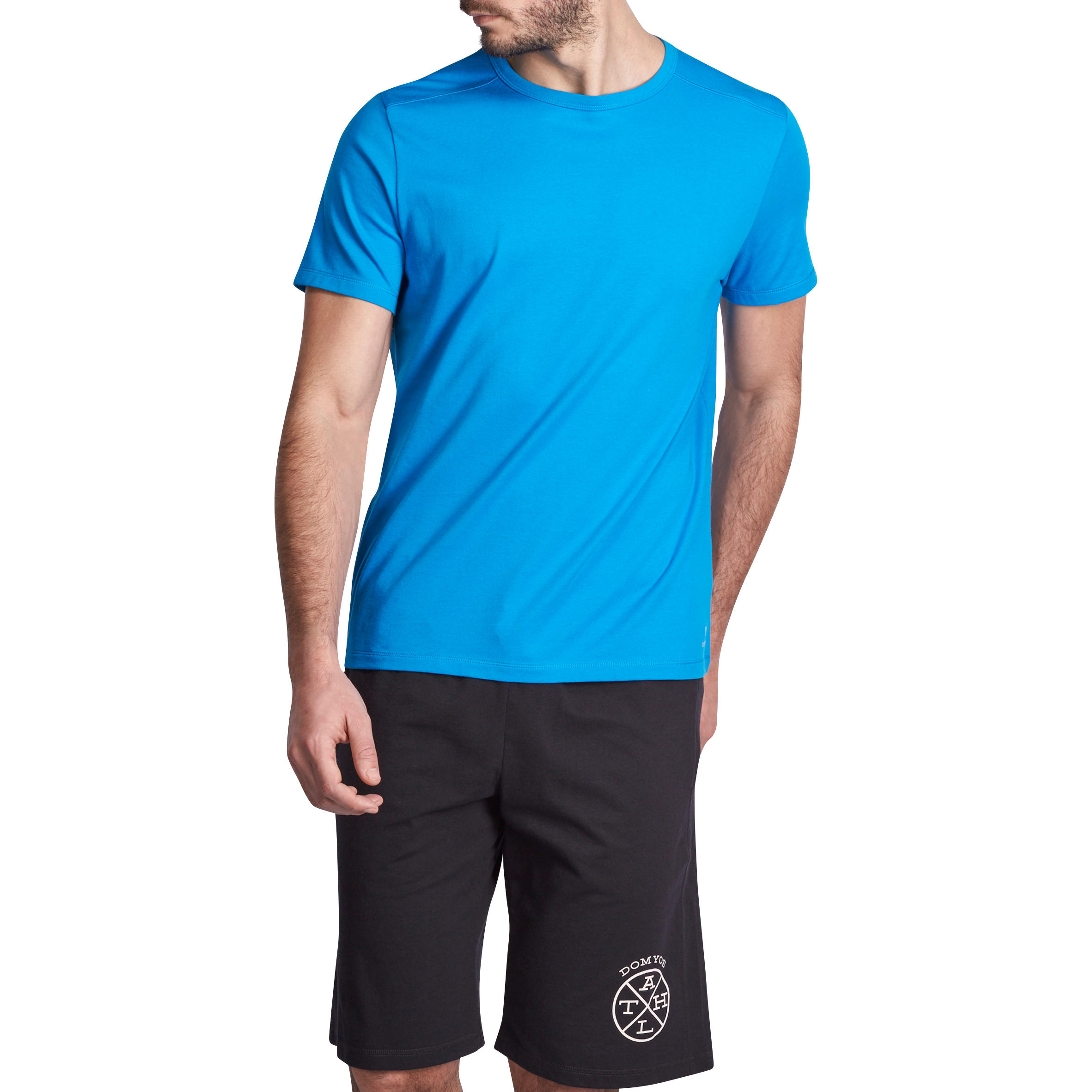 Active Short-Sleeved Regular-Fit Fitness T-Shirt - Light Blue 2/12