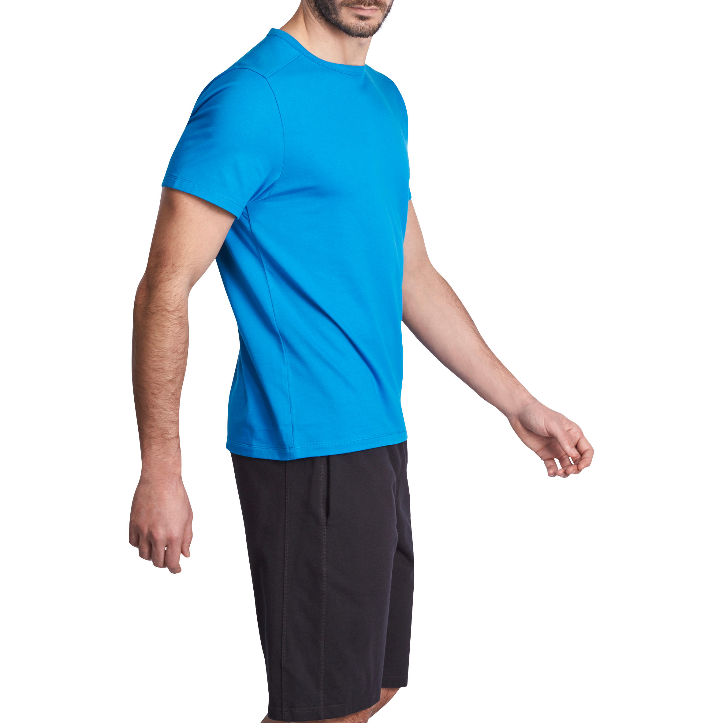 Active Short-Sleeved Regular-Fit Fitness T-Shirt - Light Blue 3/12