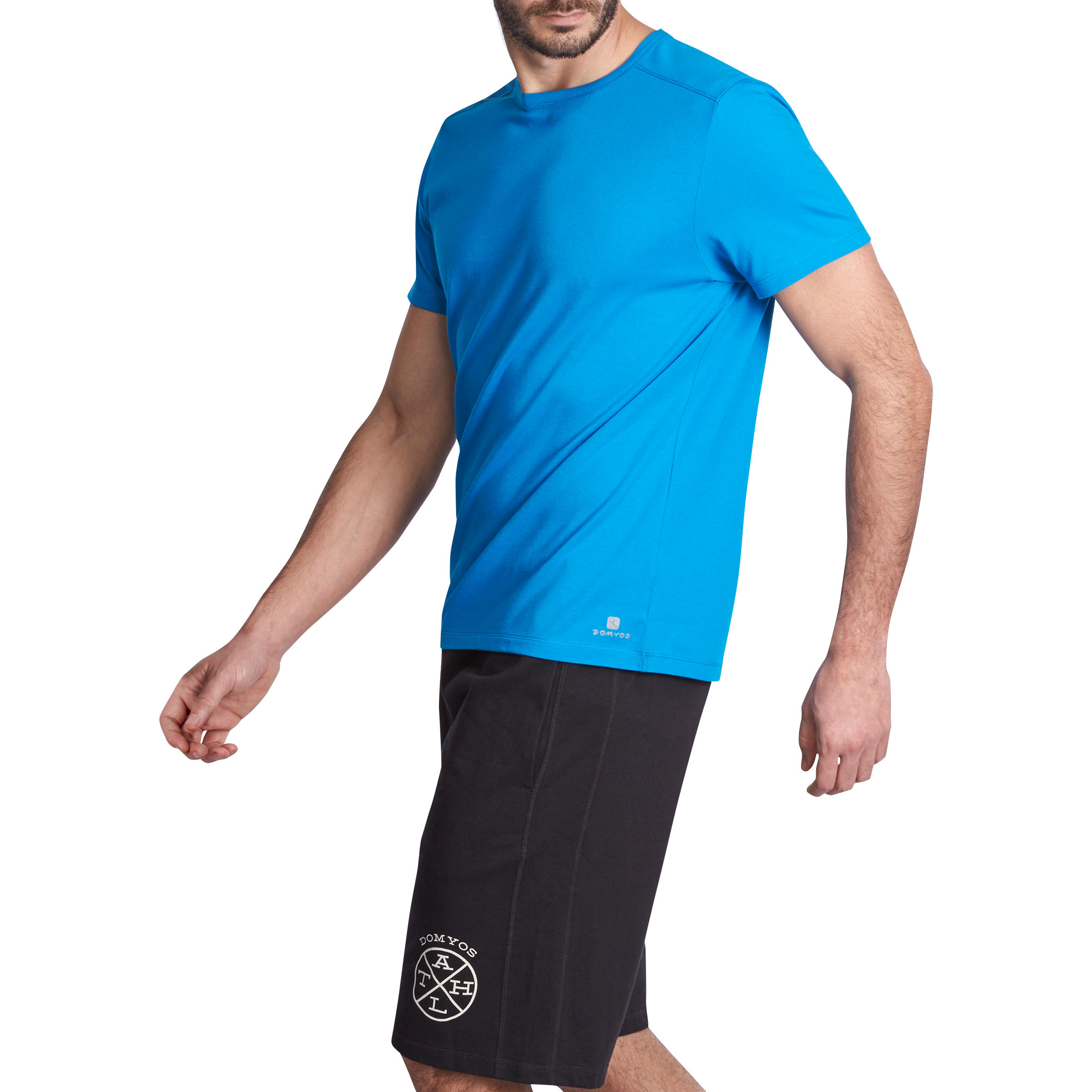 Active Short-Sleeved Regular-Fit Fitness T-Shirt - Light Blue 5/12