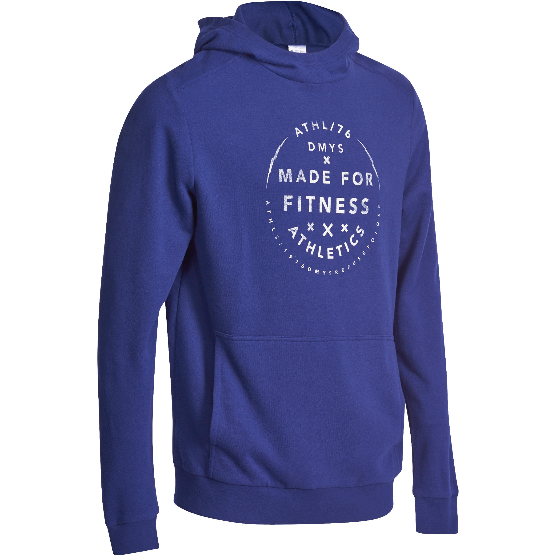 DOMYOS Print Fitness Hooded Sweatshirt - Dark Blue
